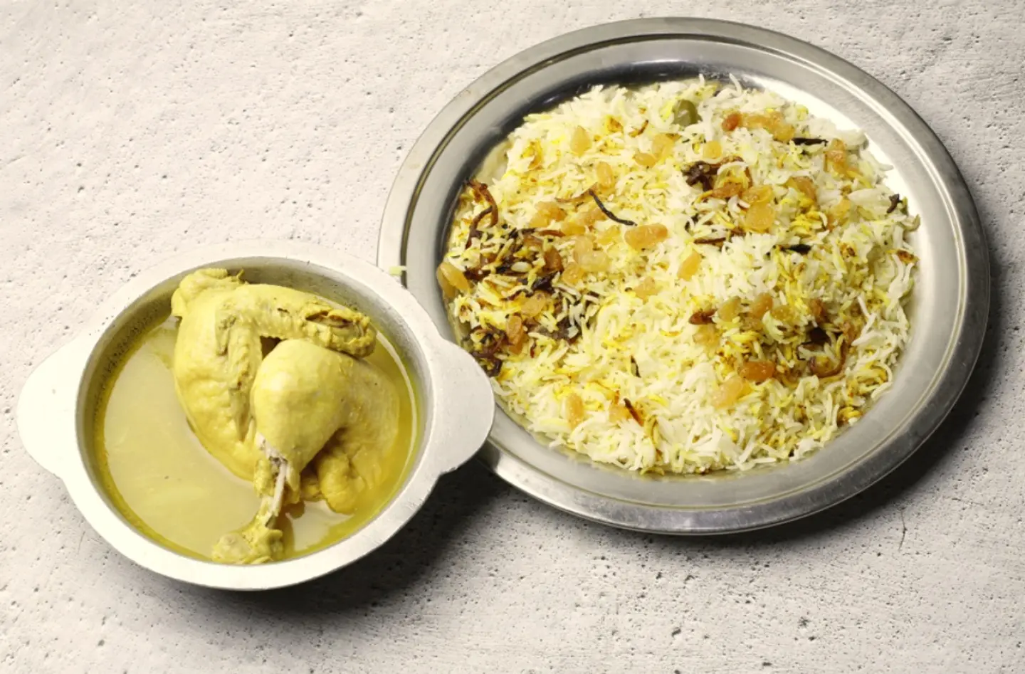 Half Chicken Boiled With Rice