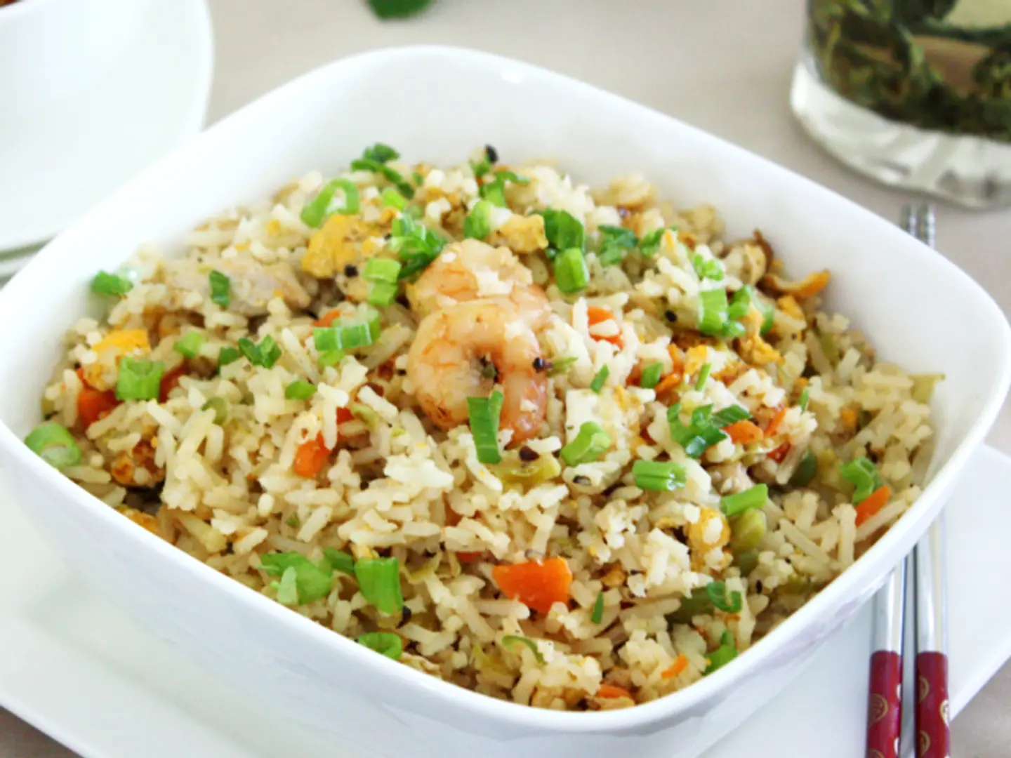 أرز مقلي مشكل