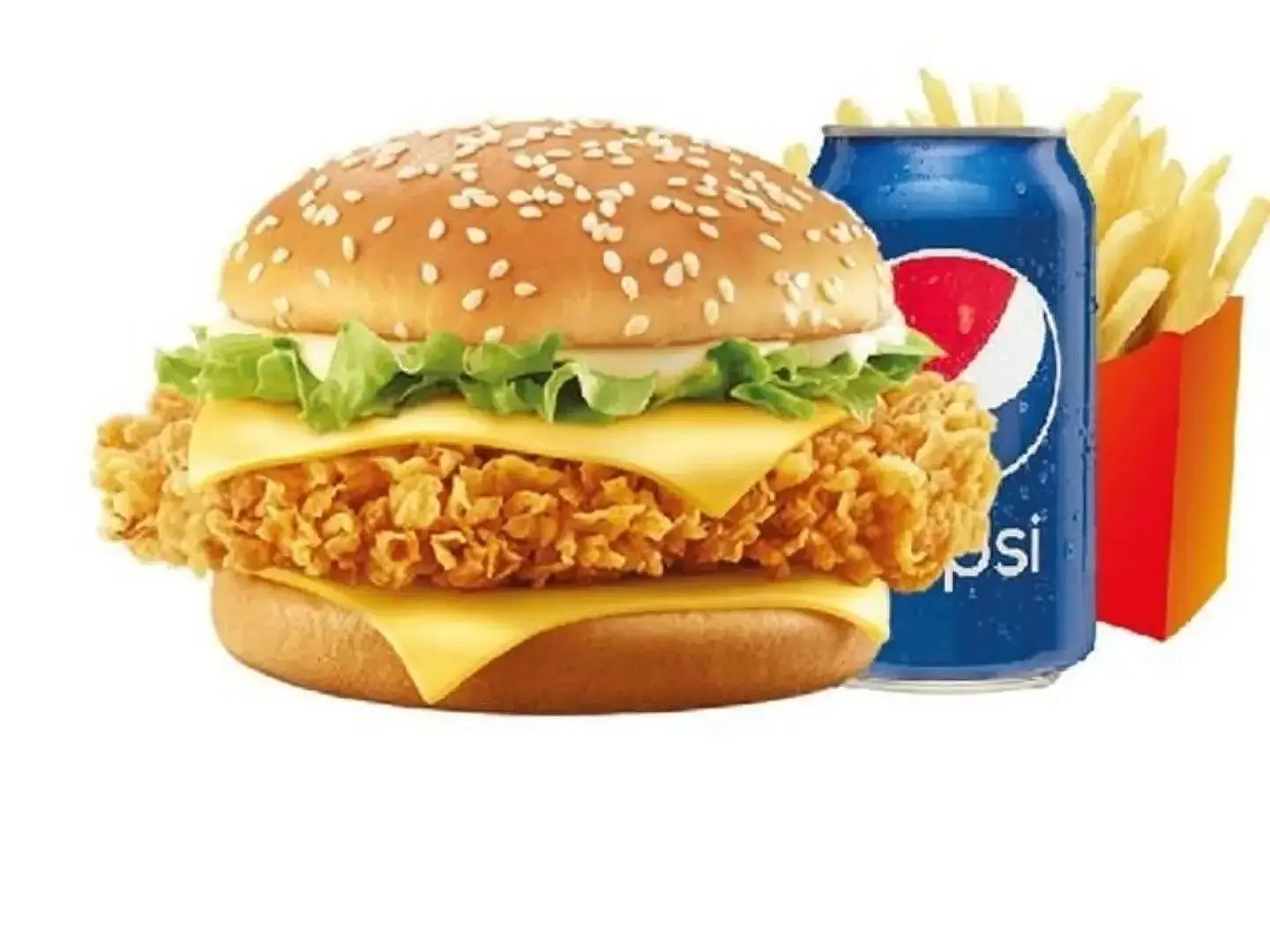Chicken Crunchy Burger Combo