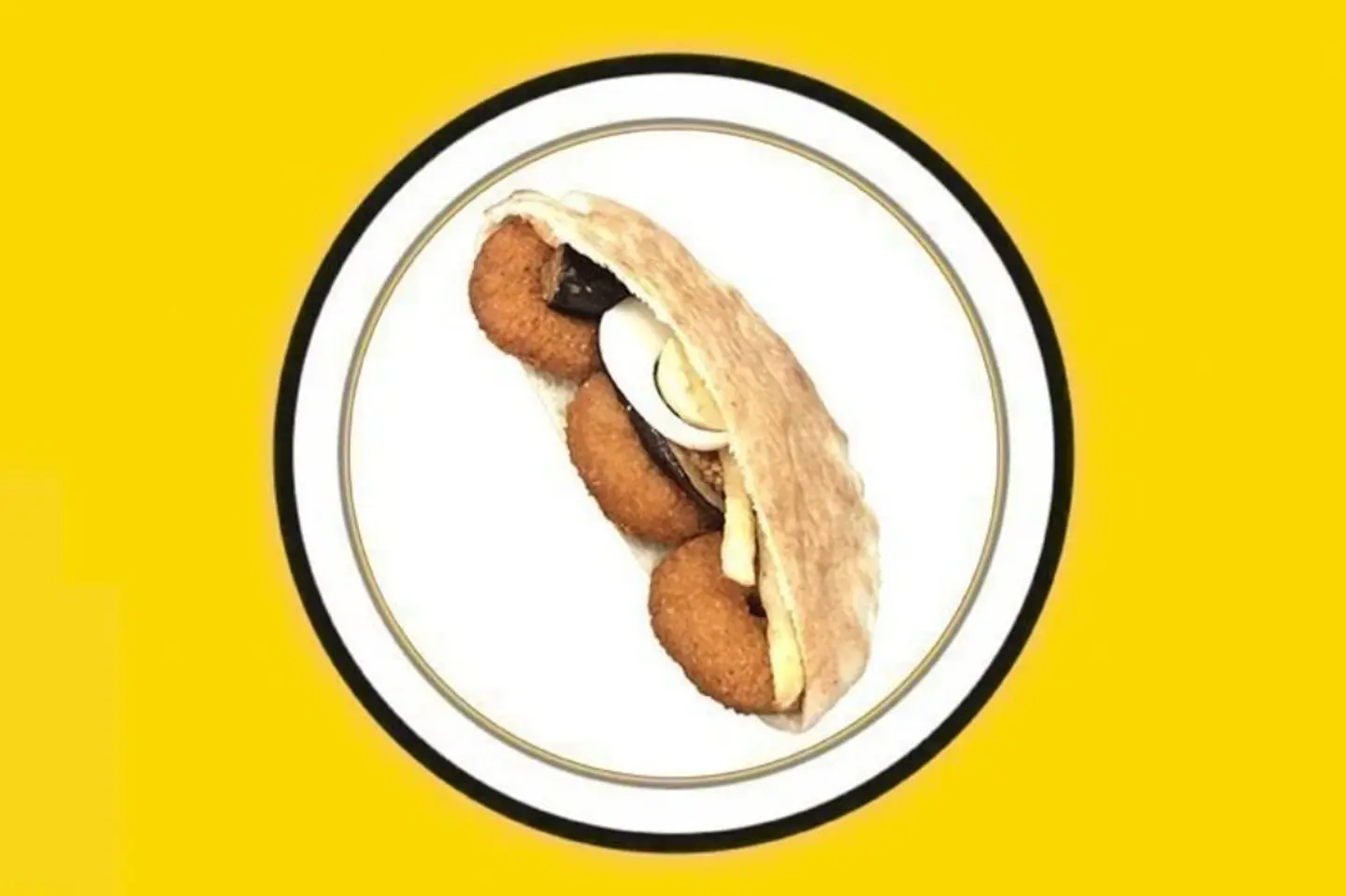 فلافل بالخبز المصري