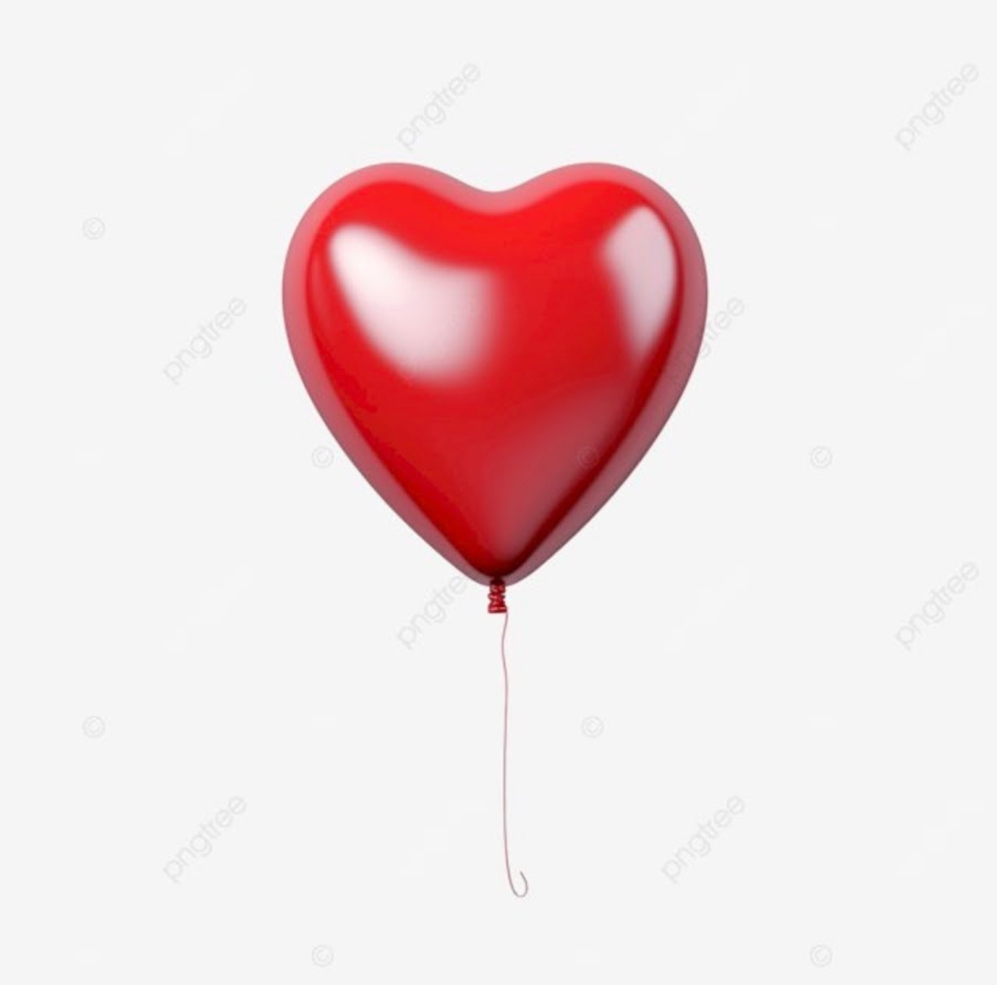 Red Heart Helium Balloon
