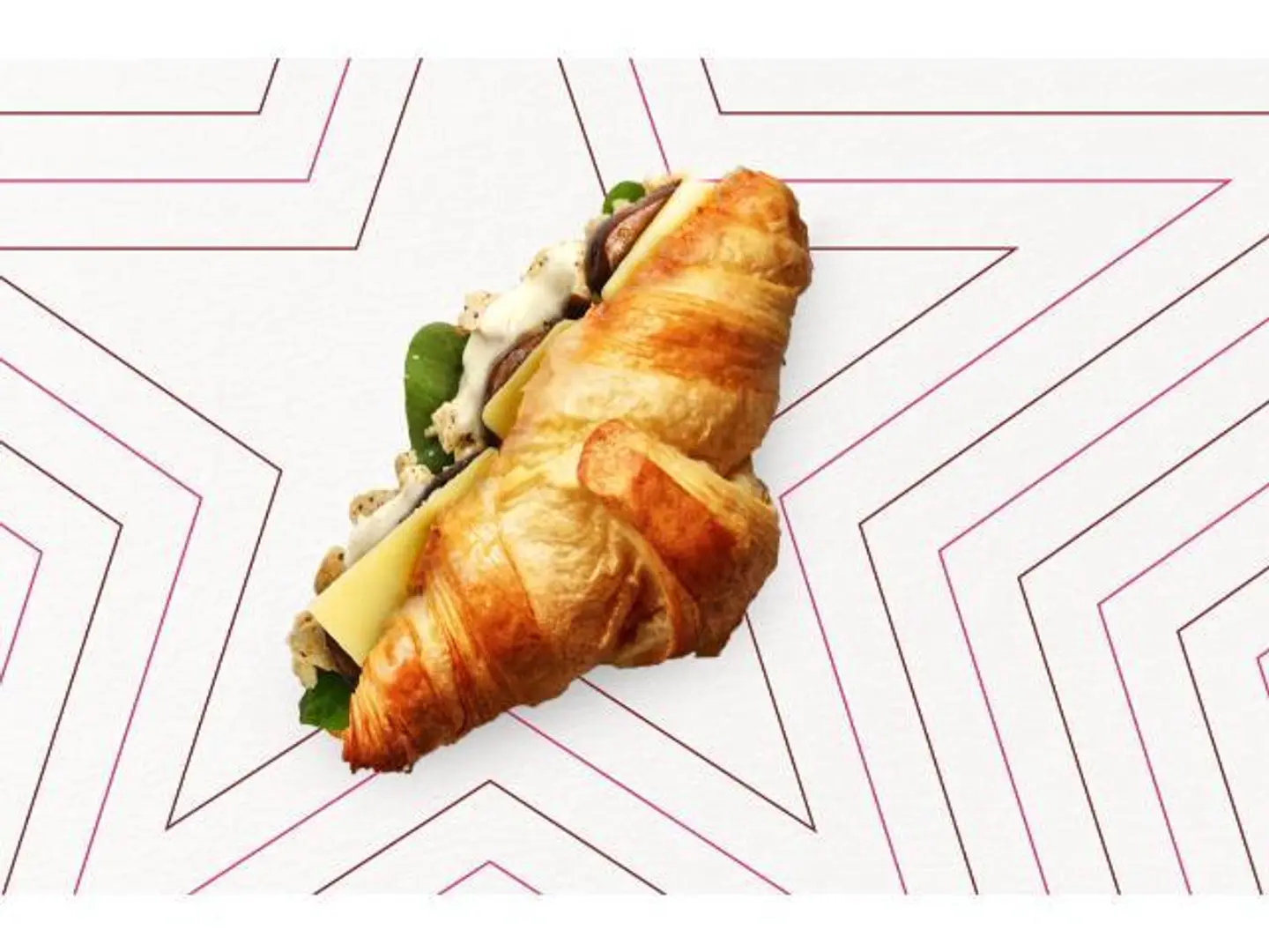 Egg & Mushroom Hot Croissant