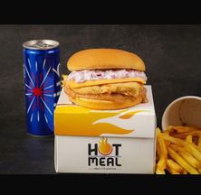 برجر دجاج مع صوص الميبل