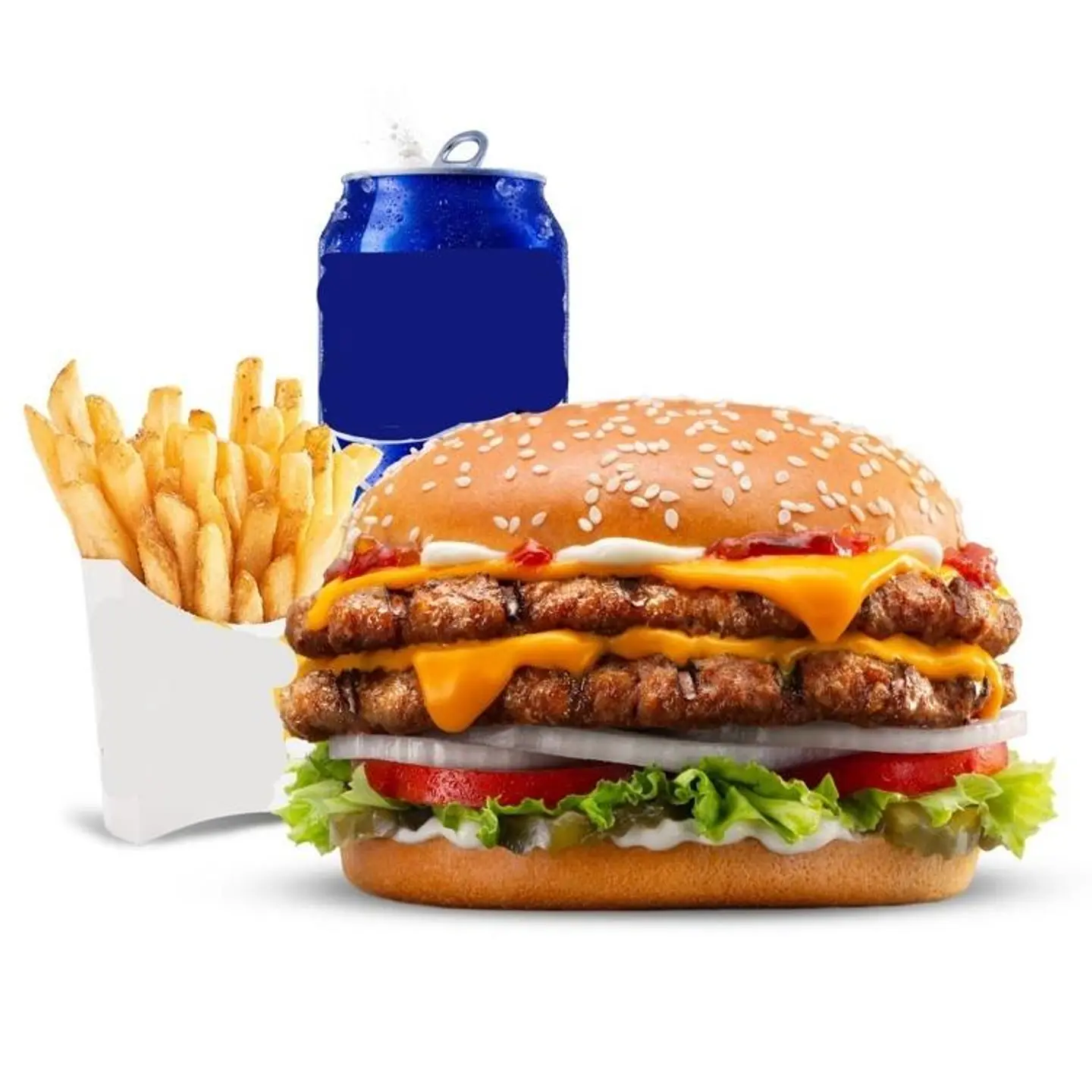 Charcoal Grilled Beef Burger Meal