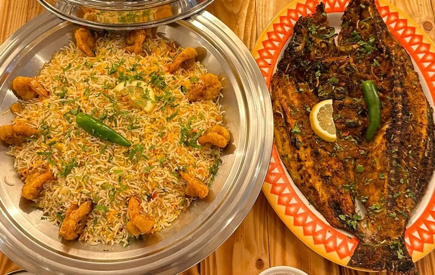 Aroussa And Shrimp Meal