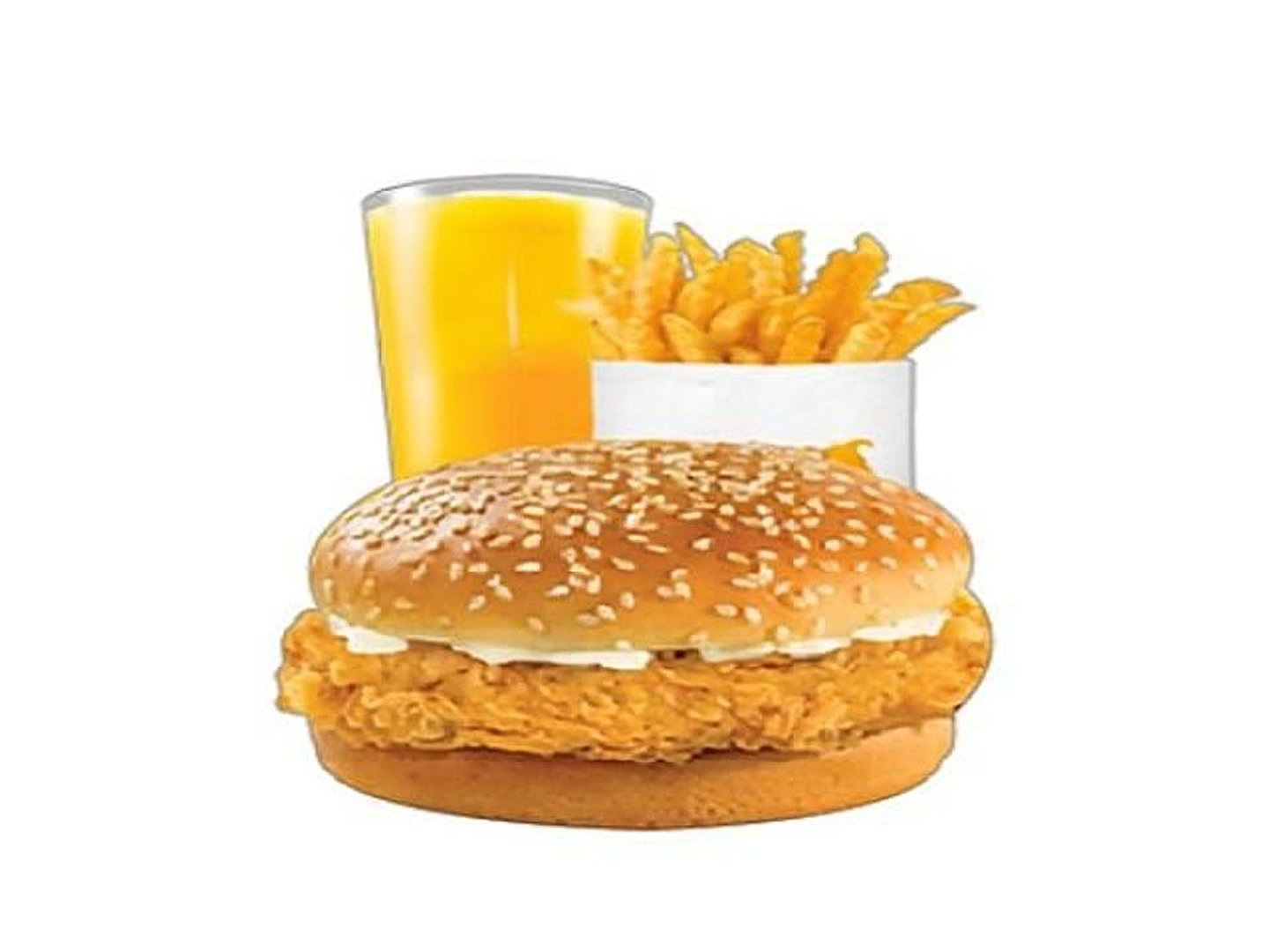 وجبة برجر دجاج بالجبن