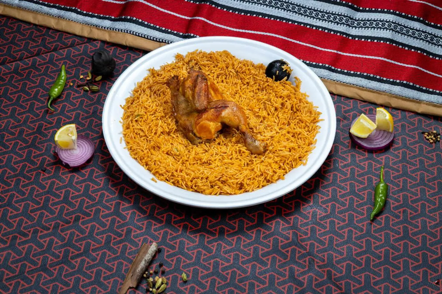 Half Grilled Chicken With Rice