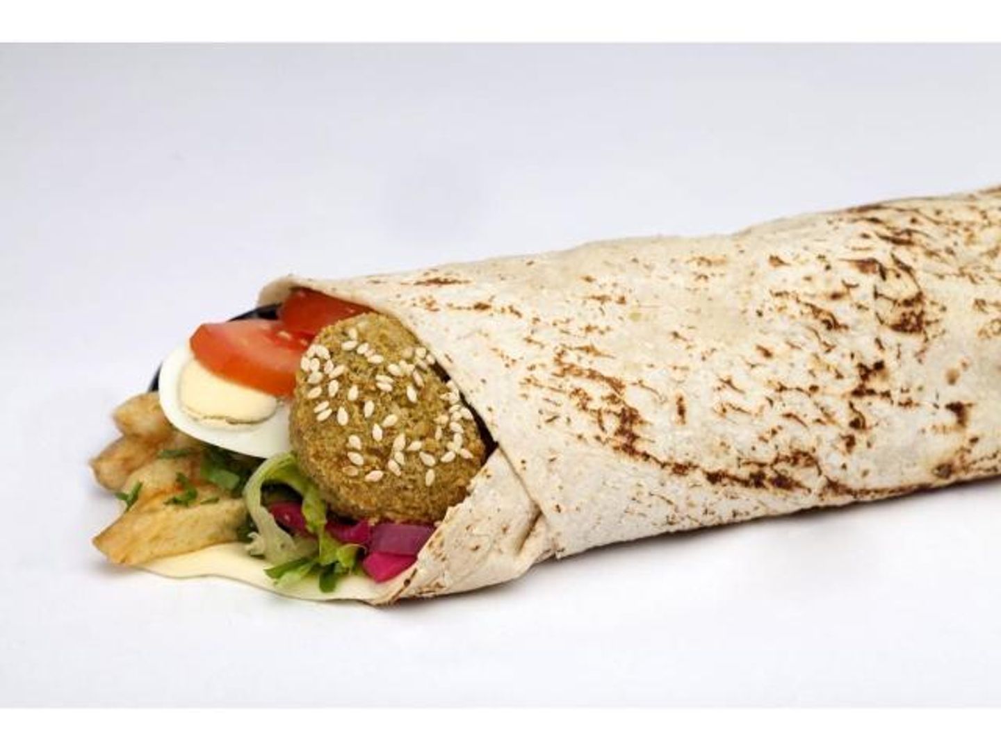 Falafel With Chickpeas And Egg Sandwich