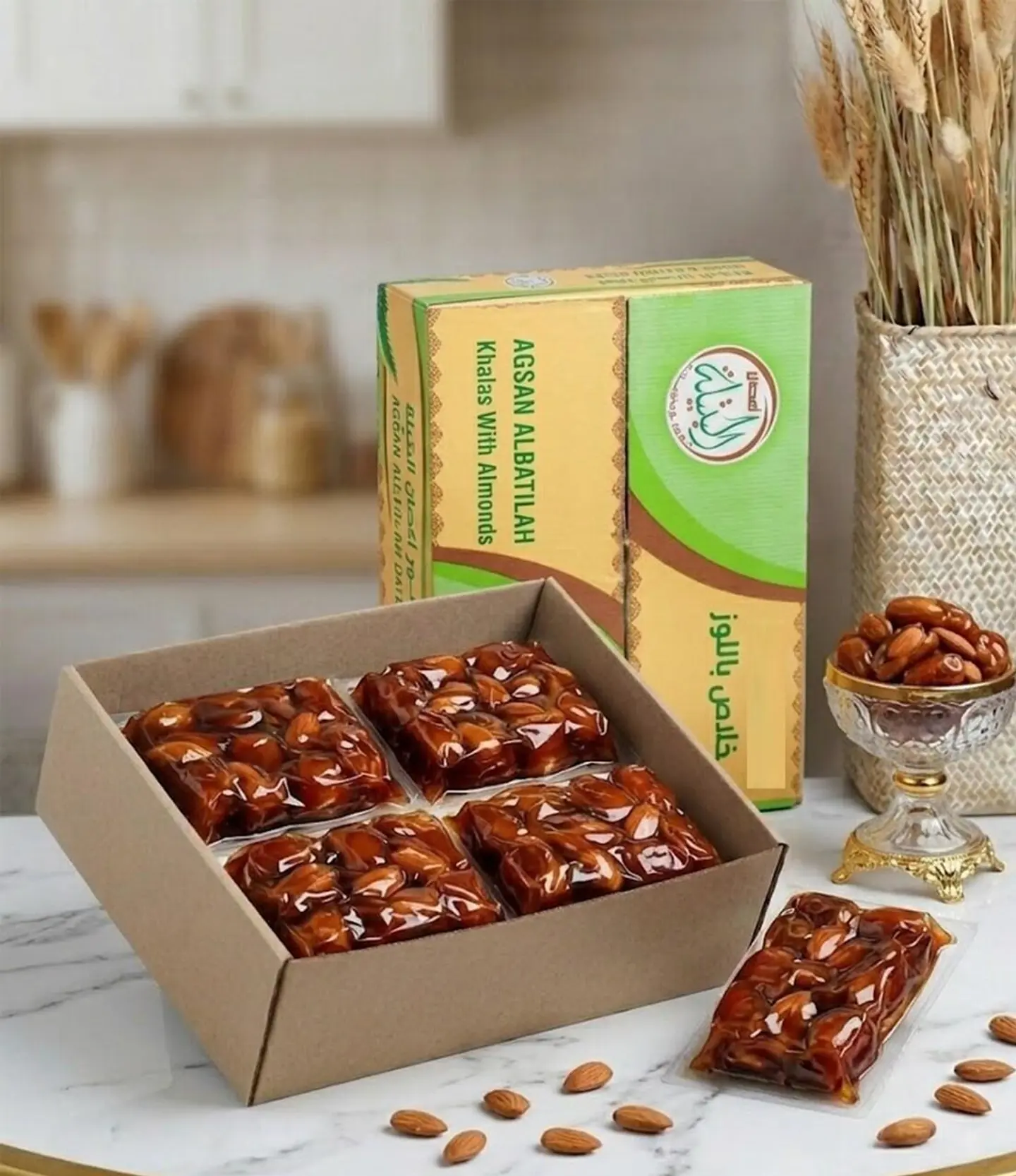 Qassim Khalas With Almonds 250g   Ctn