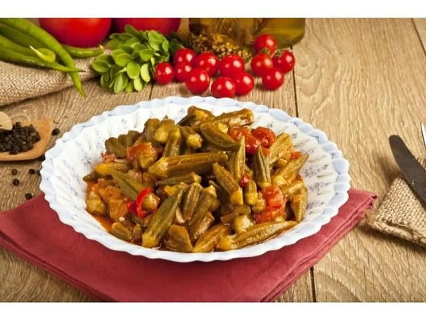 بامية بالدجاج