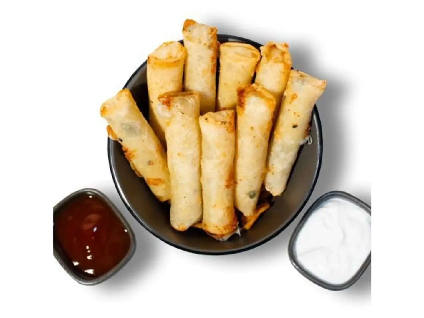 Meat And Cheese Spring Rolls