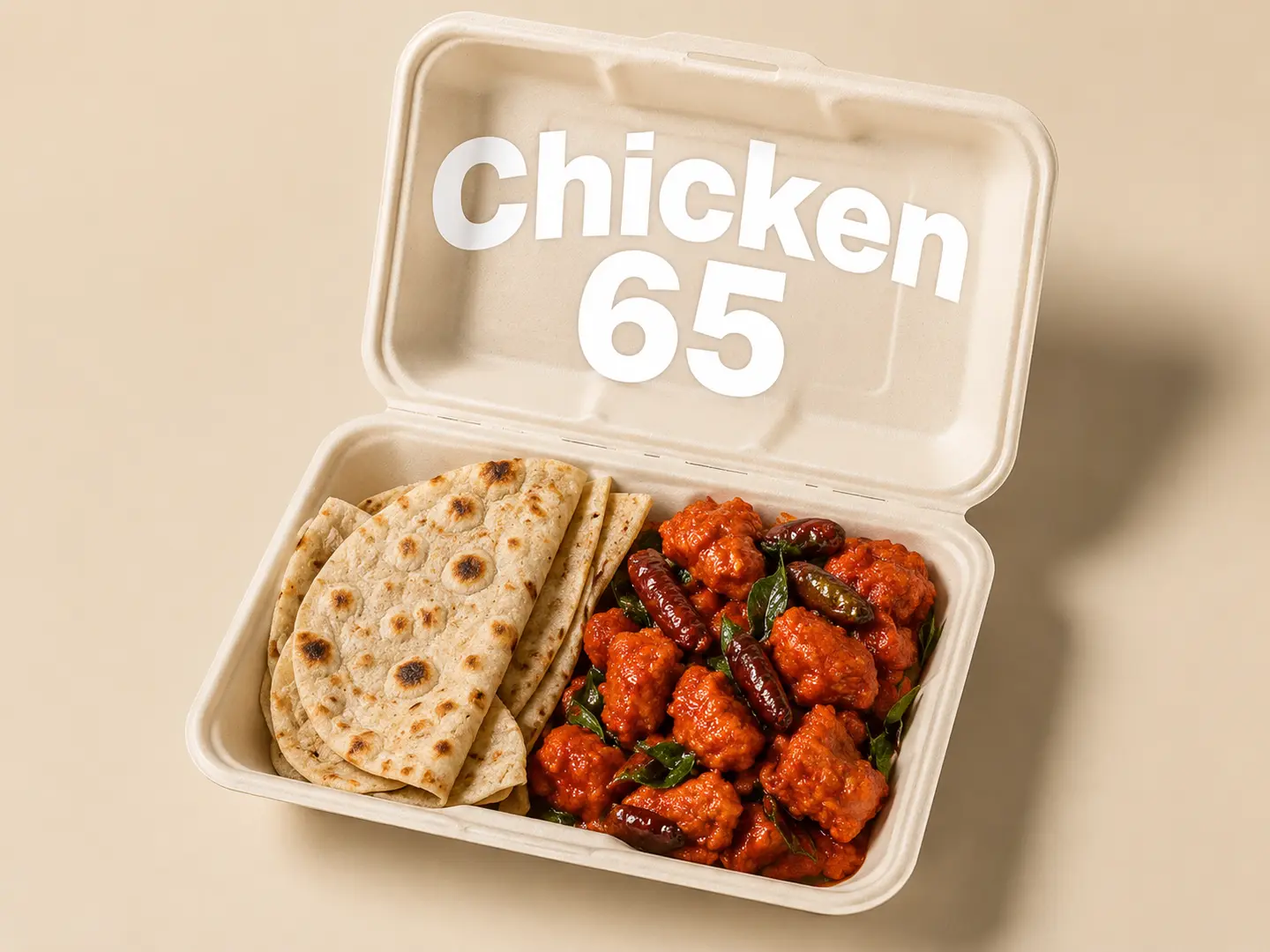 دجاج 65 مع البراتا
