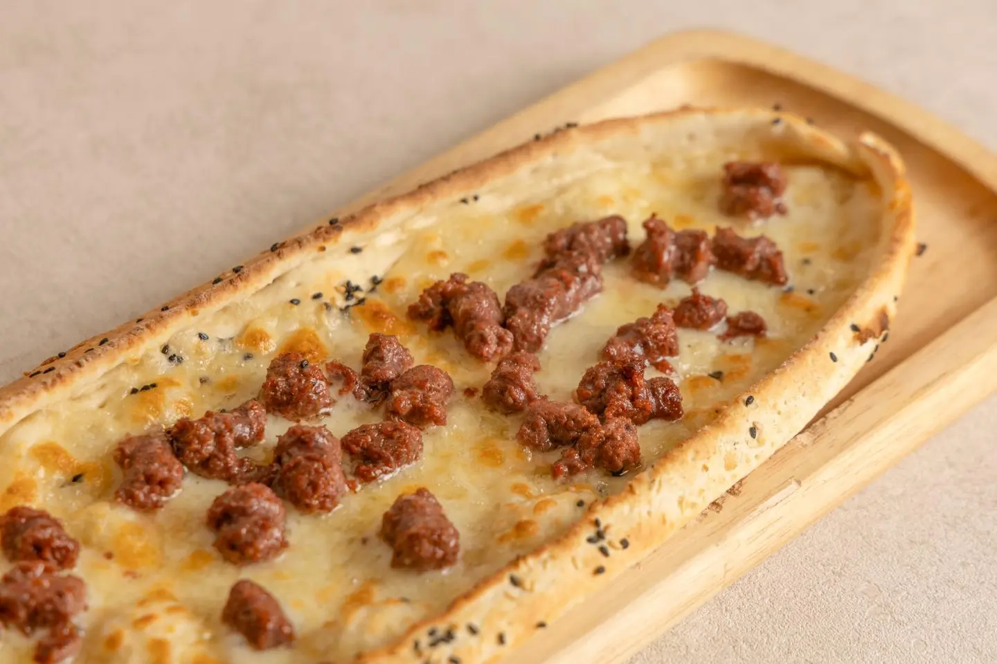 Manakish With Sausage And Cheese