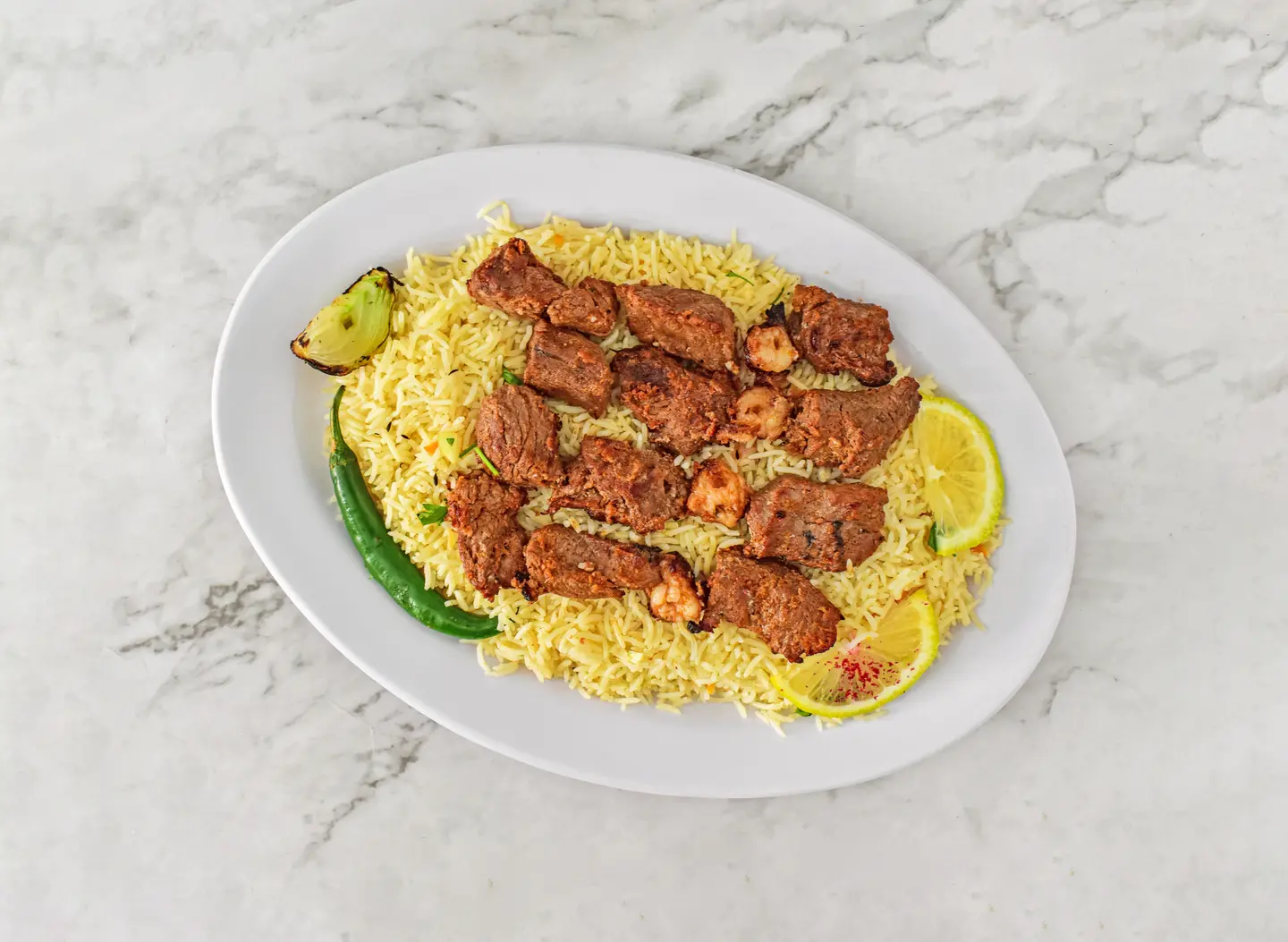 اوصال لحم مع الرز