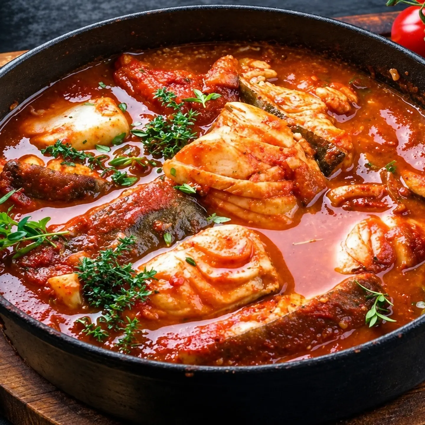 Fish Fillet With Tomato Sauce