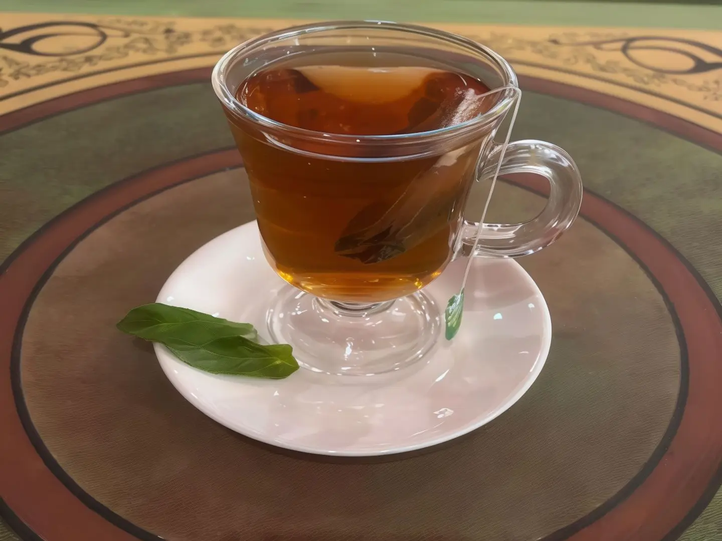 شاي أخضر غير مضاف سكر