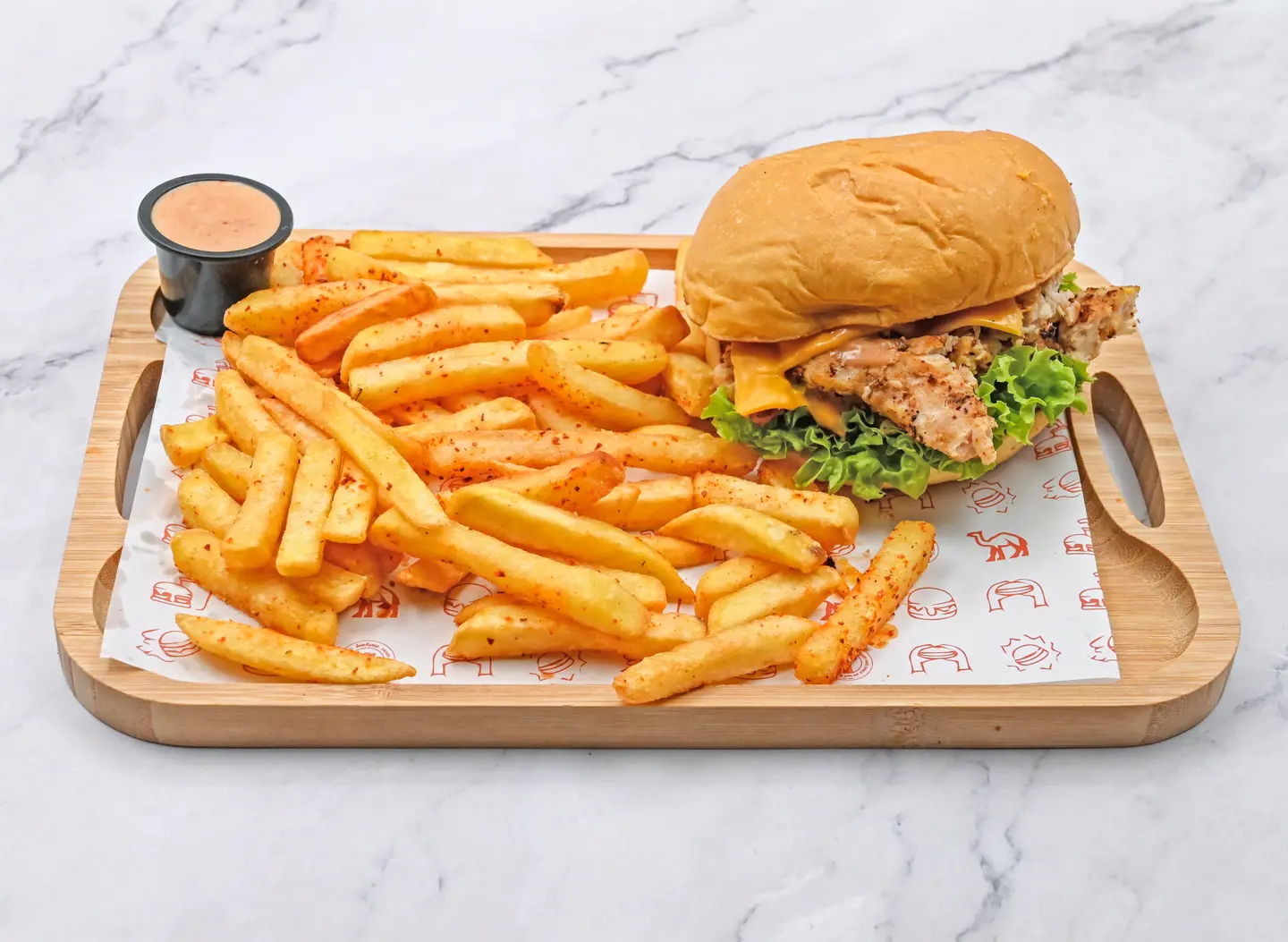 Double Chicken Burger Meal