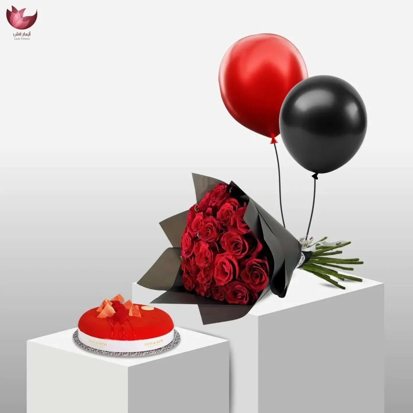 كيك اني وداني مع ورد العشق