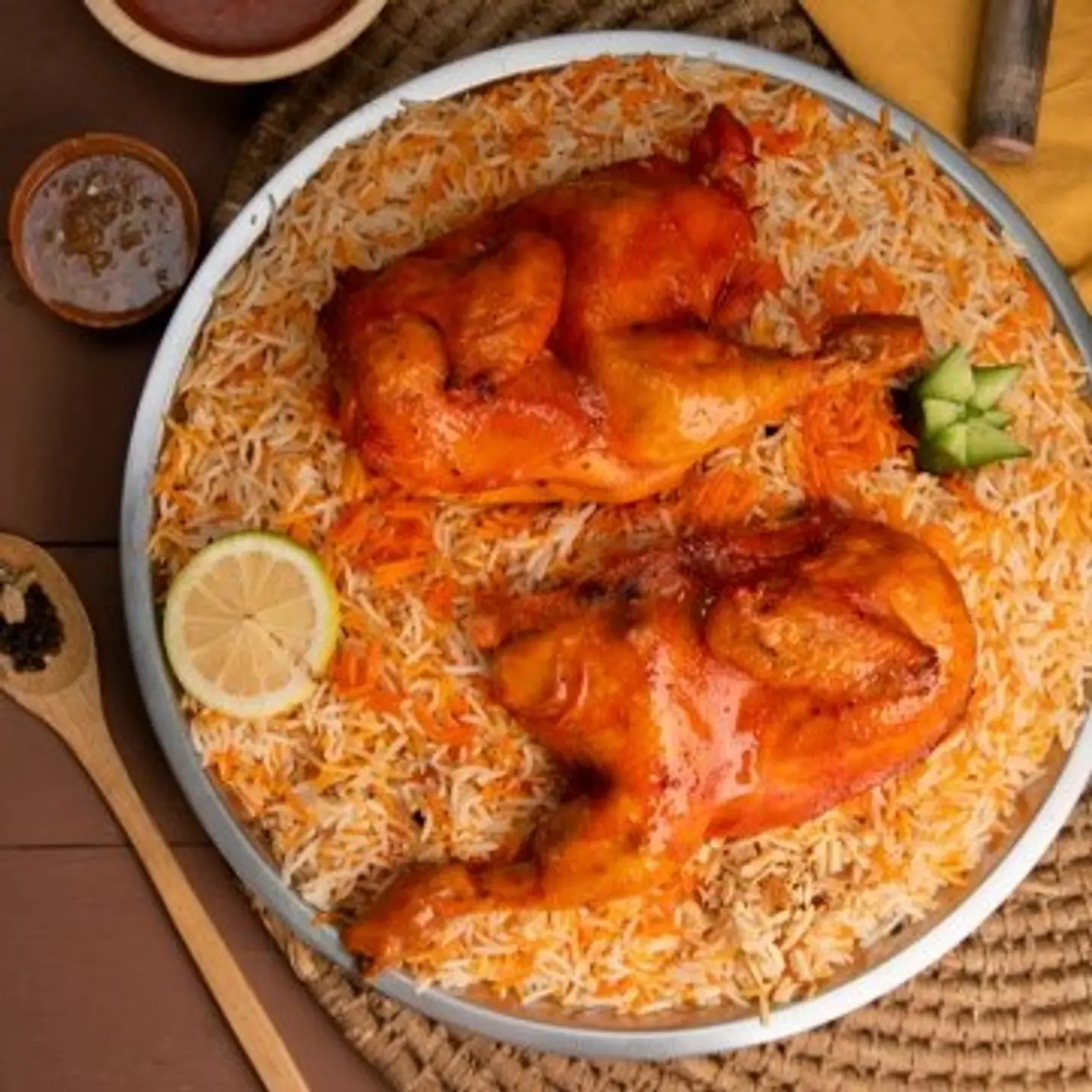 دجاج مندي - نصف دجاج مندي