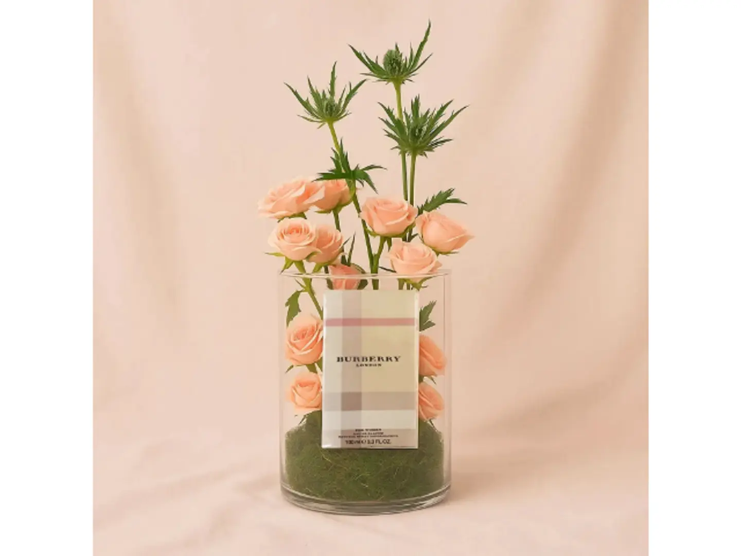 Burberry London For Women Eau De Parfum 100 Ml With Peach Roses