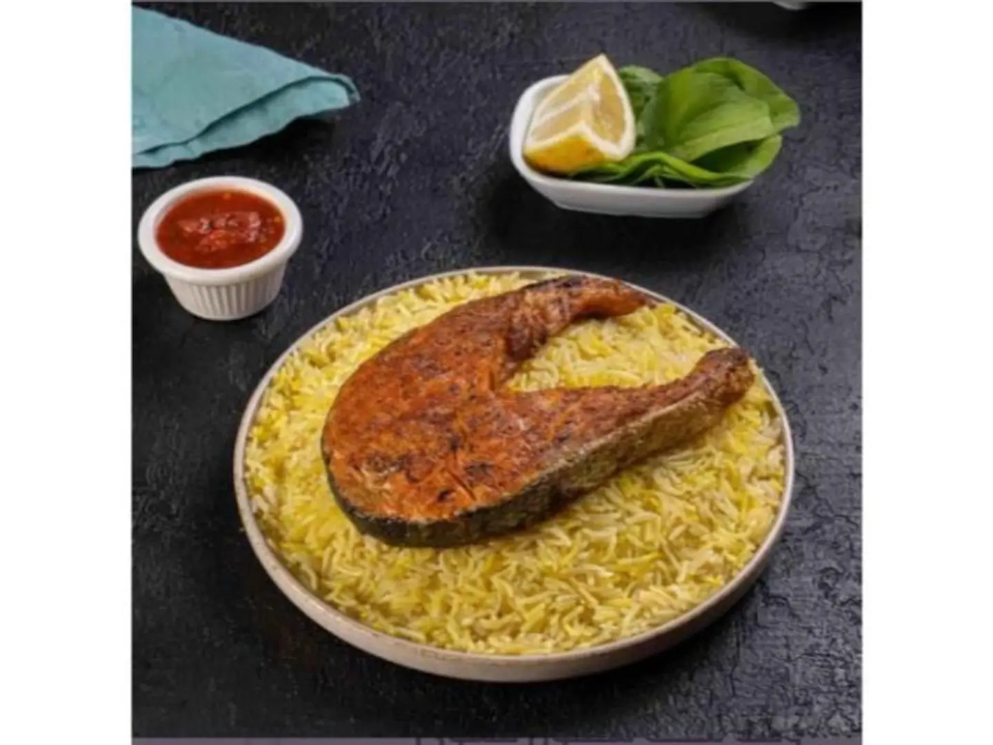 Grilled Salmon With Rice