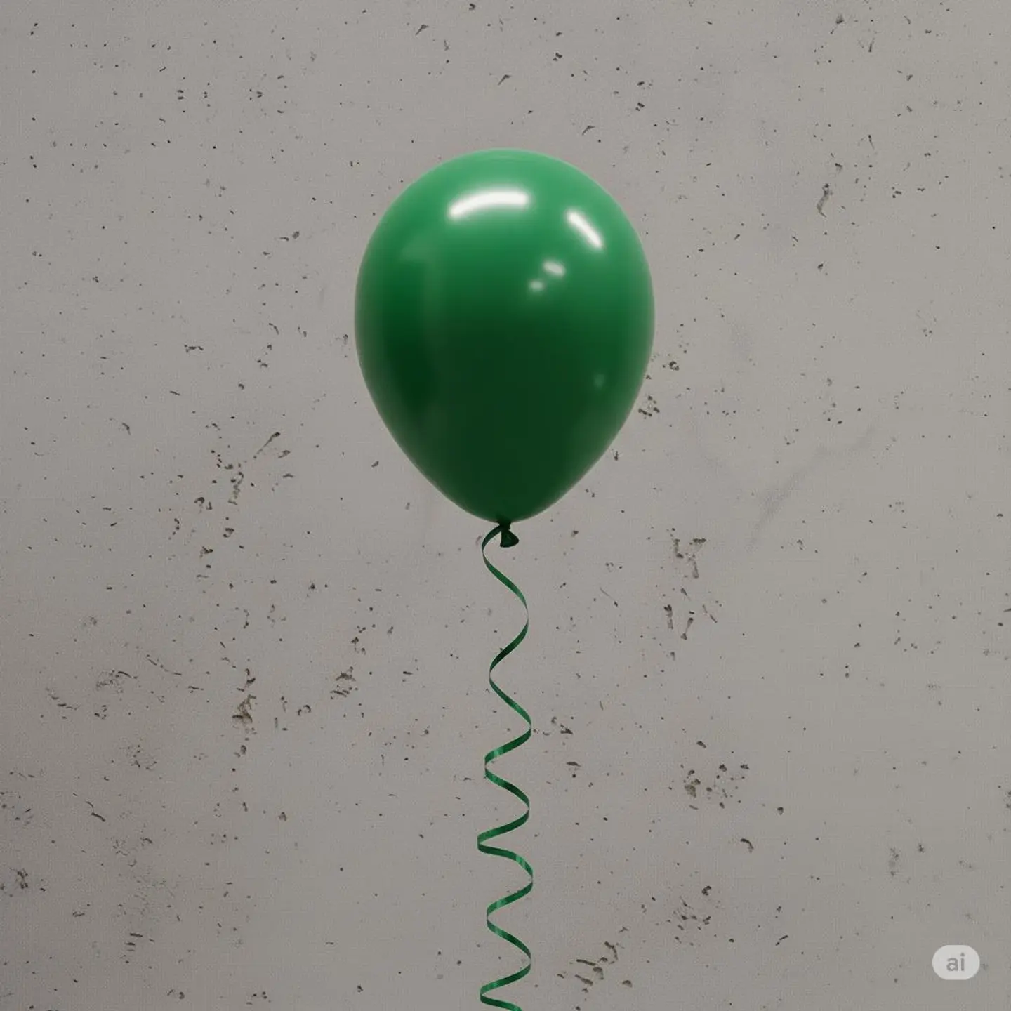 Green Helium Balloon