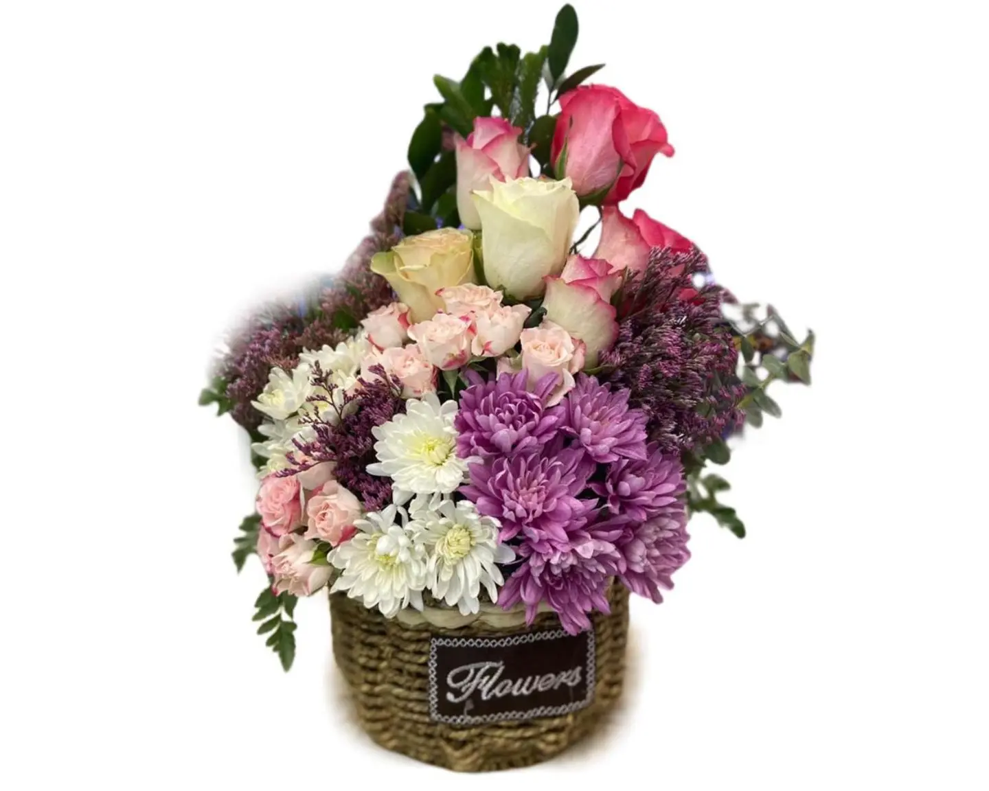 Rose And Chrysanthemum Basket