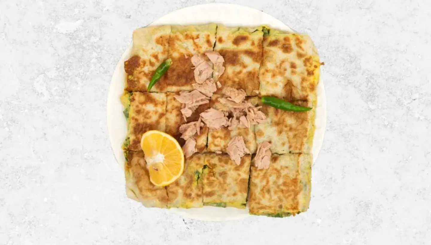 Vegetable Mutabbak With Tuna And Cheese