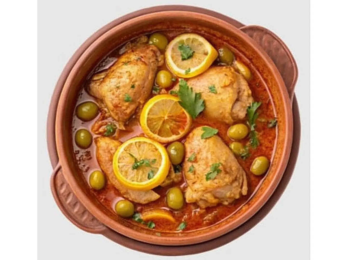طاجين دجاج بالليمون والزيتون