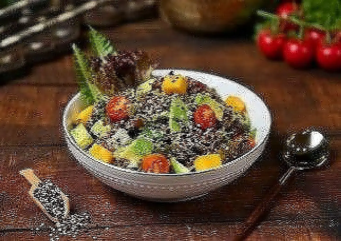 سلطة الكينوا مع الفواكه