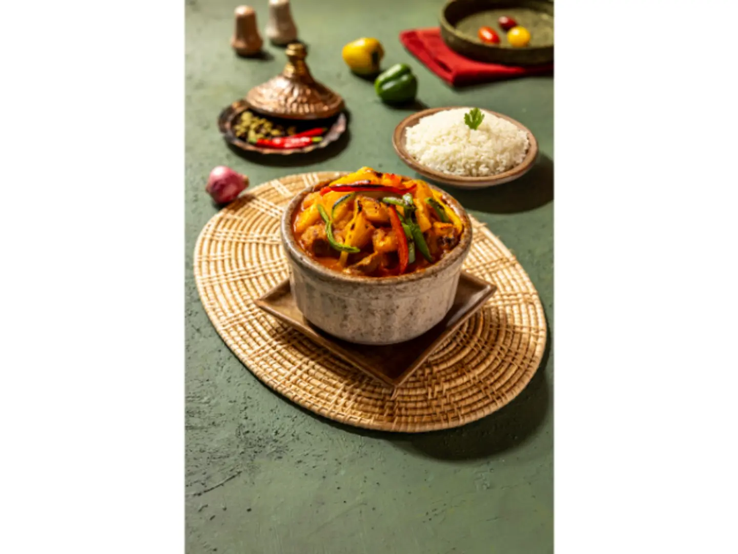 Potato & Veal Chunk Tajin Served With Your Choice Of Rice