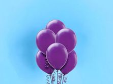 Five Purple Helium Balloons 0202