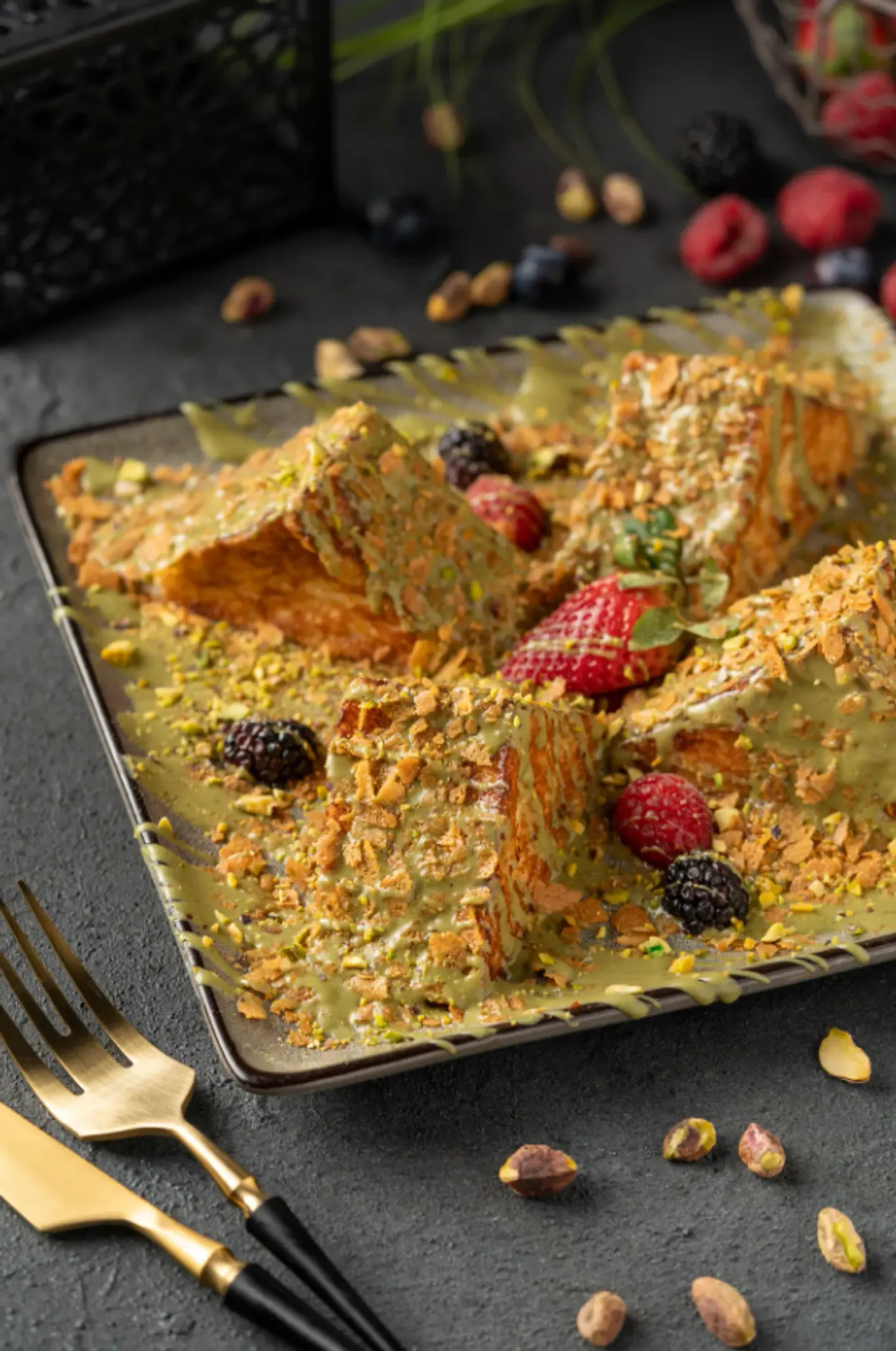 Pistachio French Toast 2 Pieces