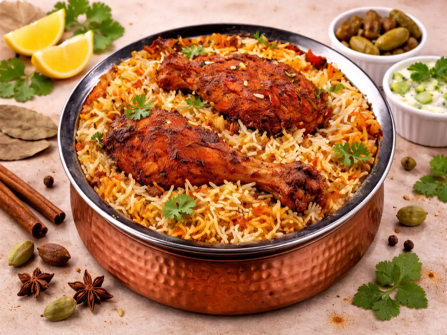 Tandoori Chicken Biriyani With Bone