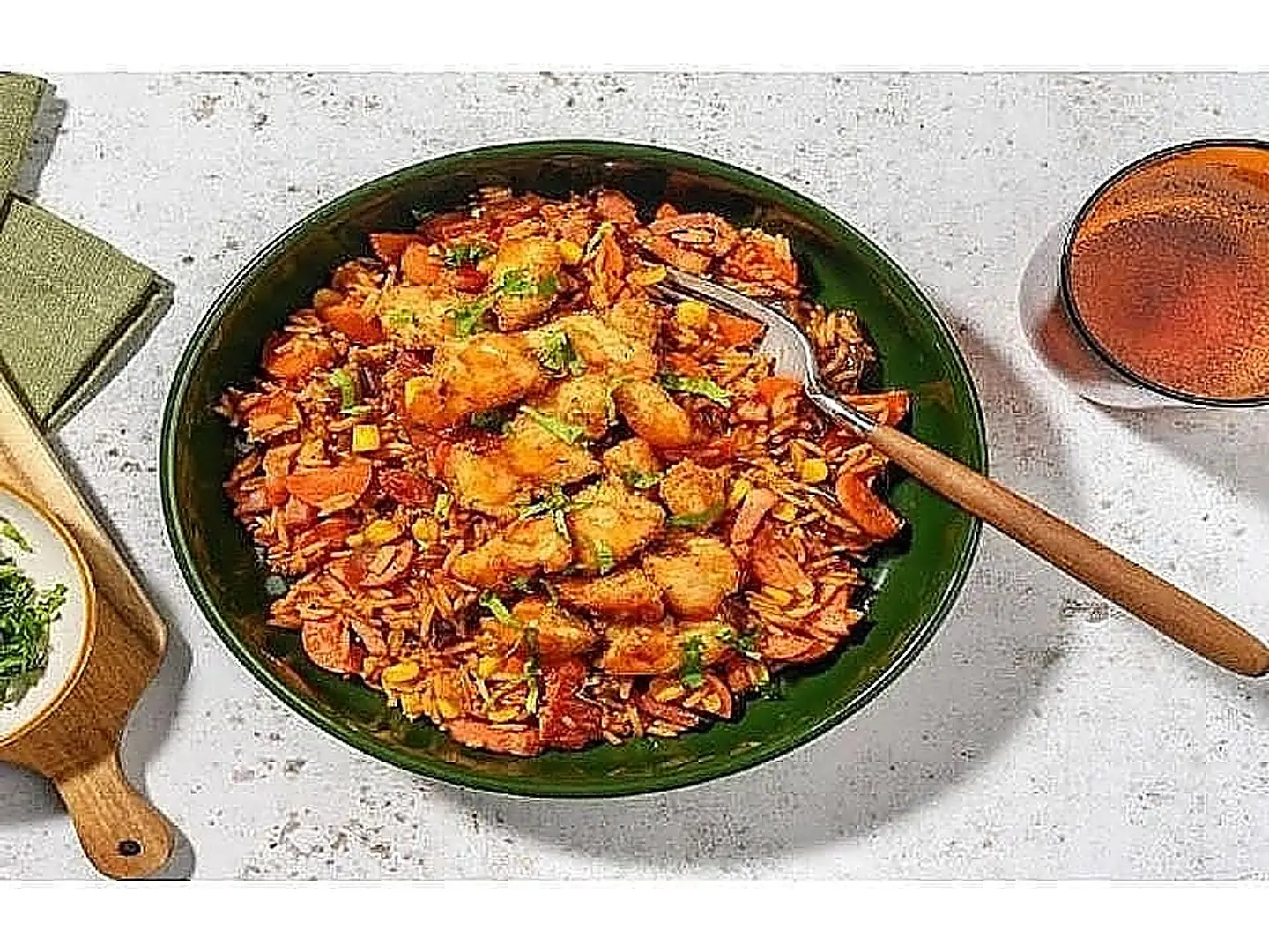 Wok Fried Chili Chicken With Chicken Fried Rice
