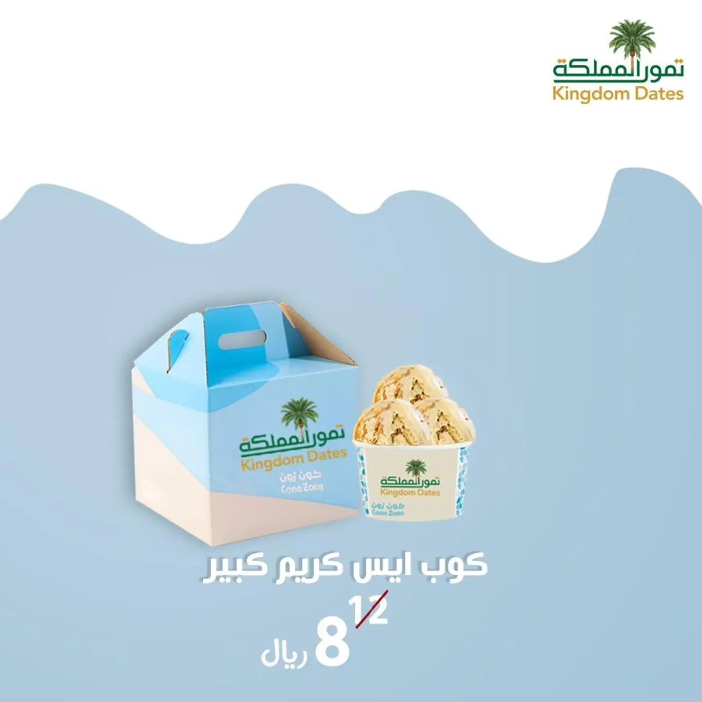 كوب ايس كريم كبير 3 كرات