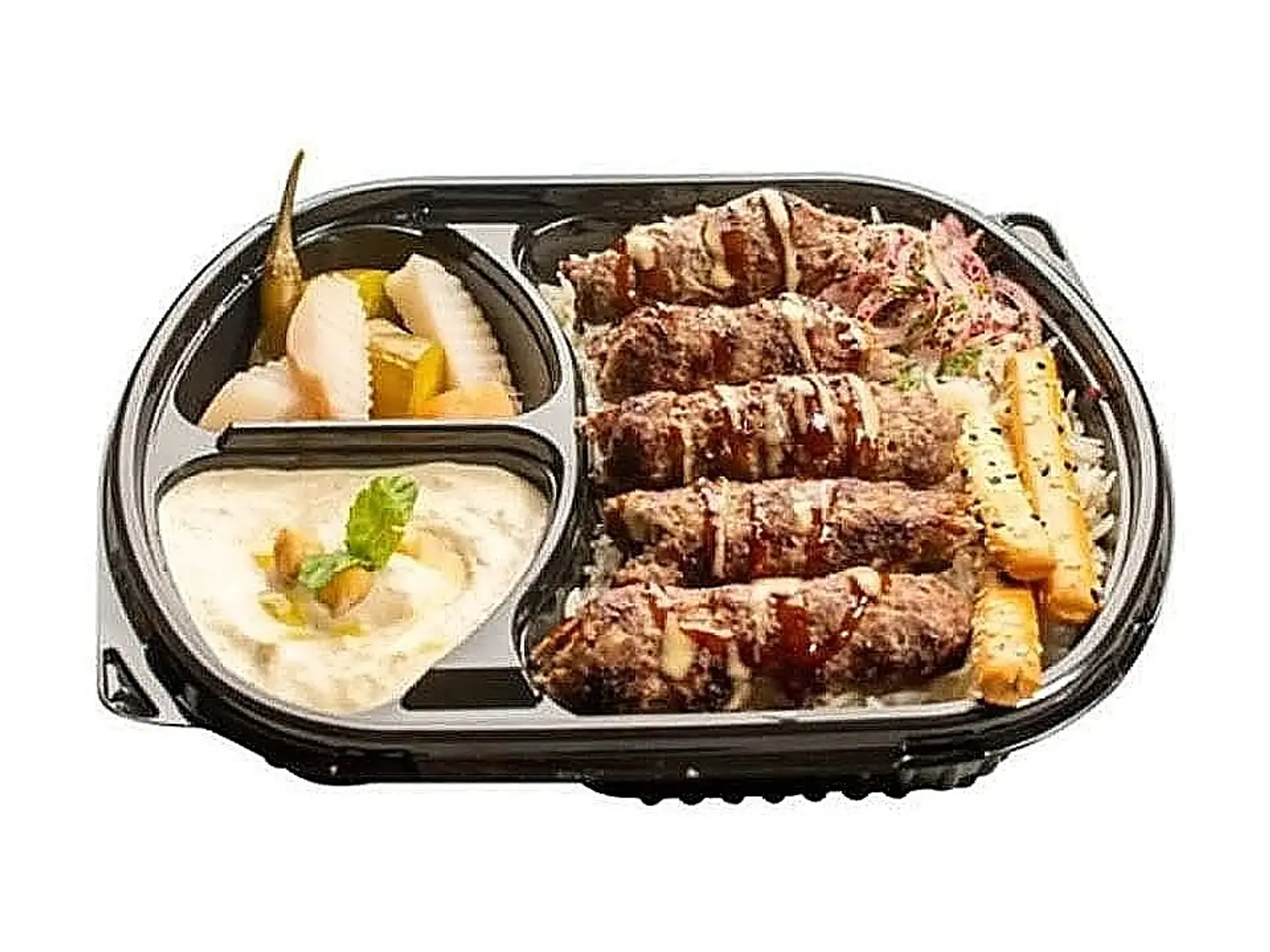 كباب حلة مع ارز وخضار