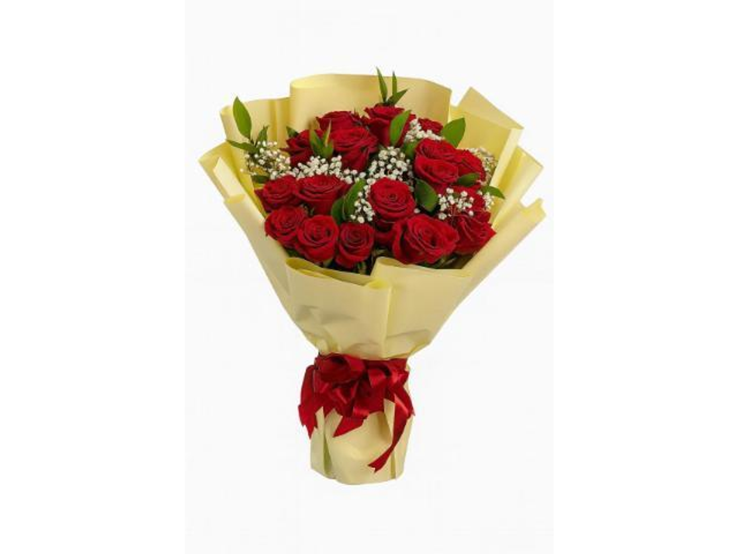 بوكيه 50 وردة حمراء مزينه