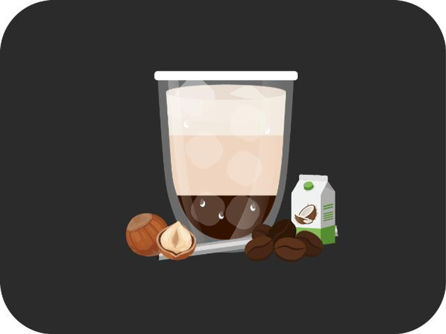 ايس لاتية بحليب جوز الهند