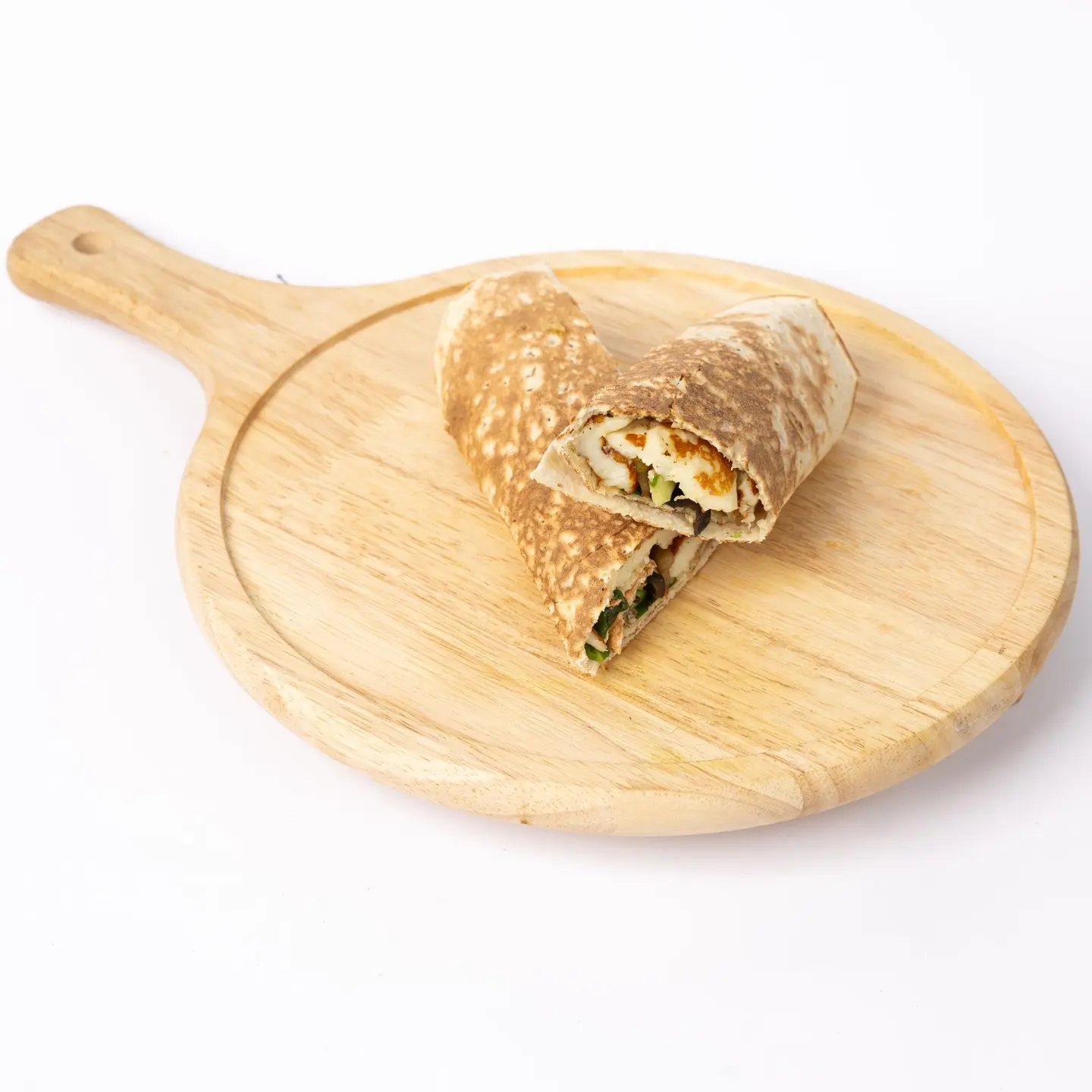 صاج جبن حلوم , مع خضار
