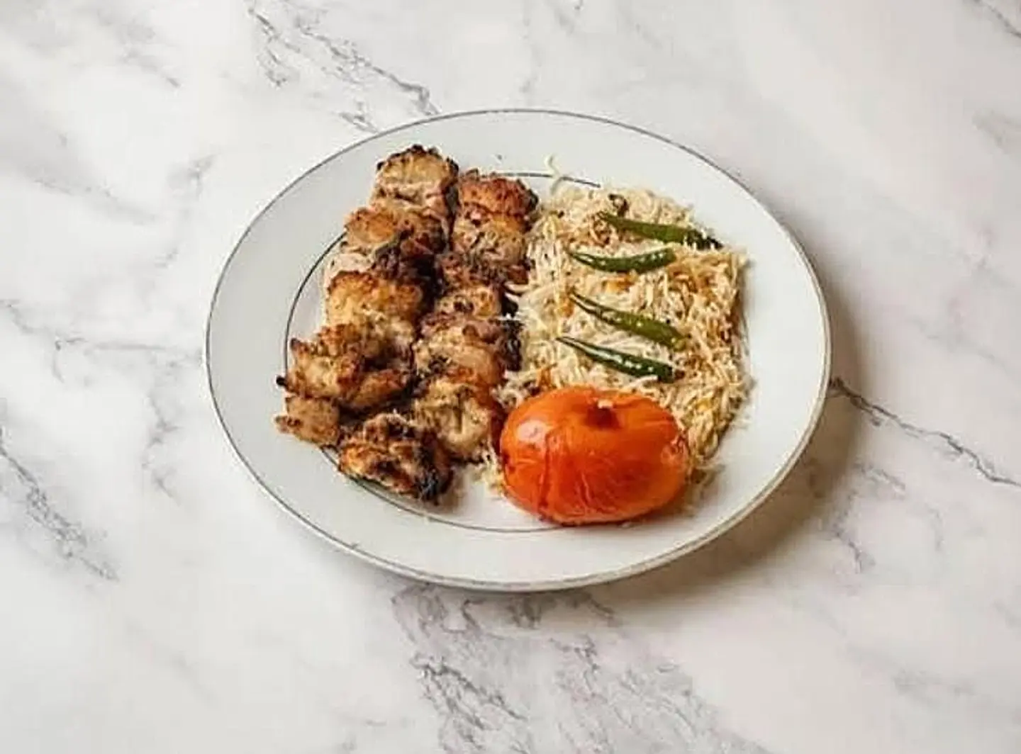 Pulao Rice With Malai Boti