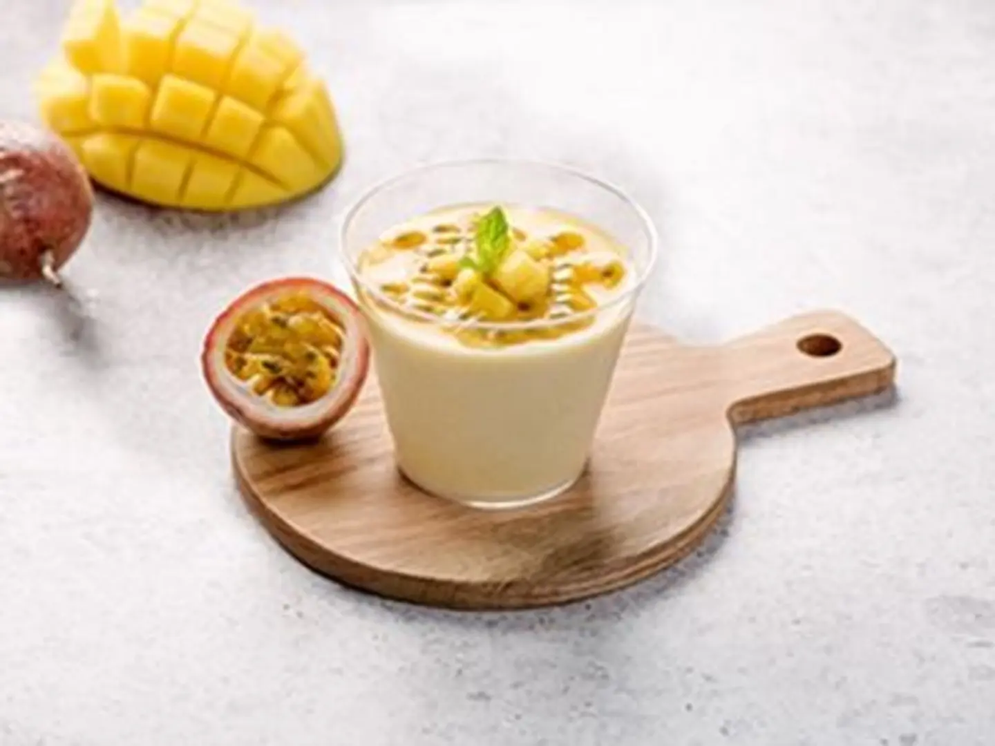 Mango And Passion Fruit Panna Cotta