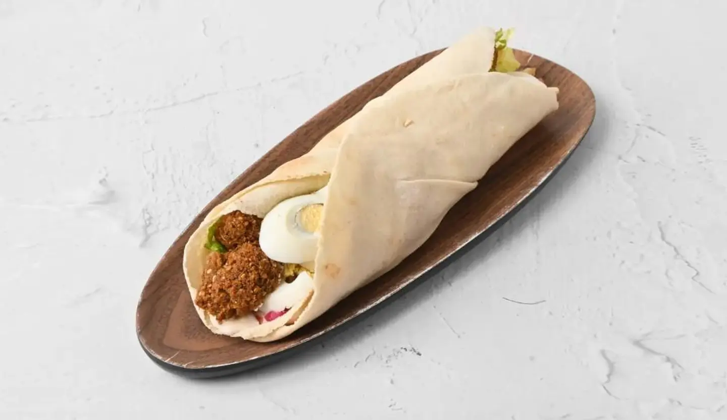 Mixed Falafel Chapati With Egg