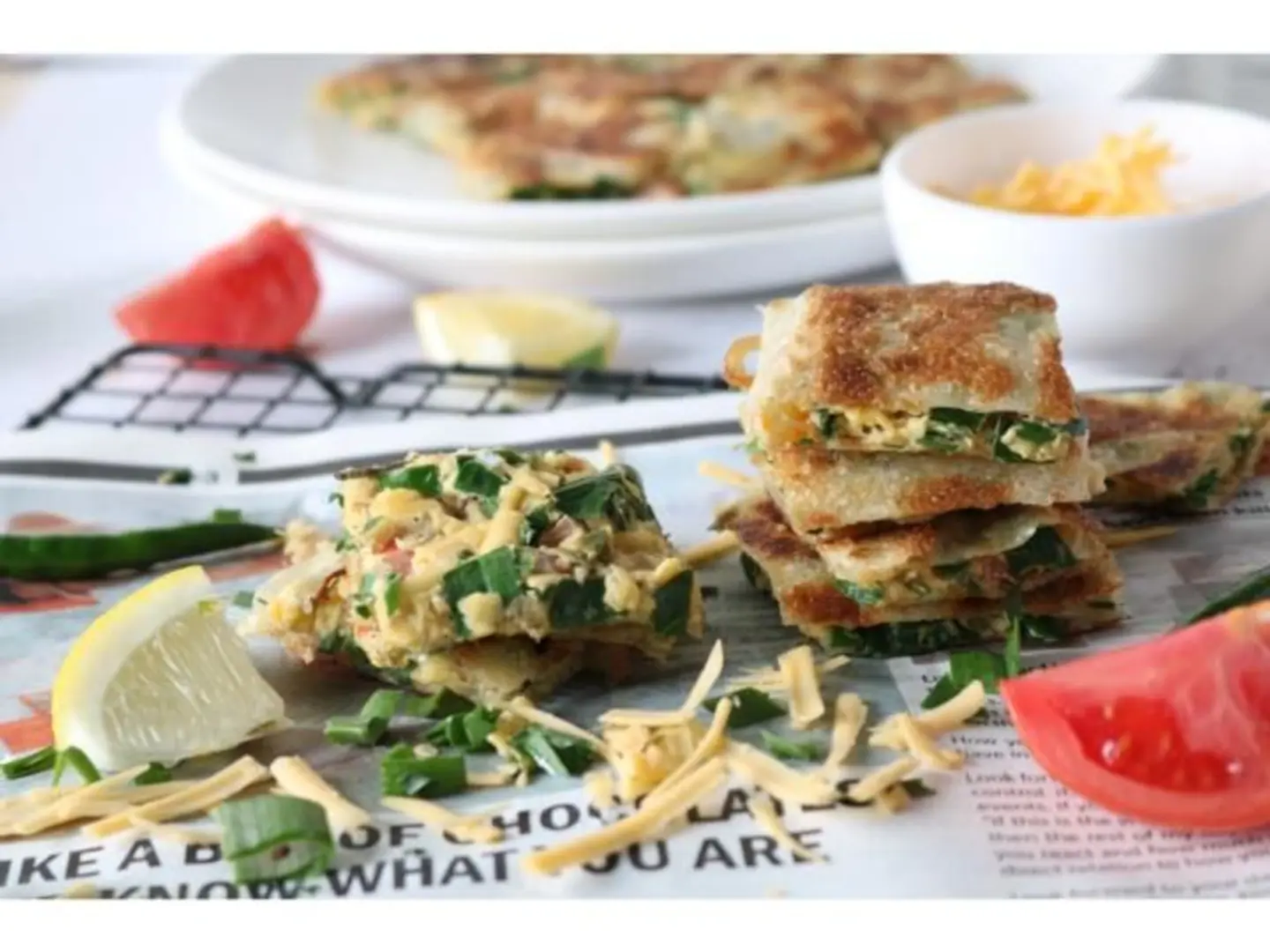 مطبق جبنة شيدر خضار