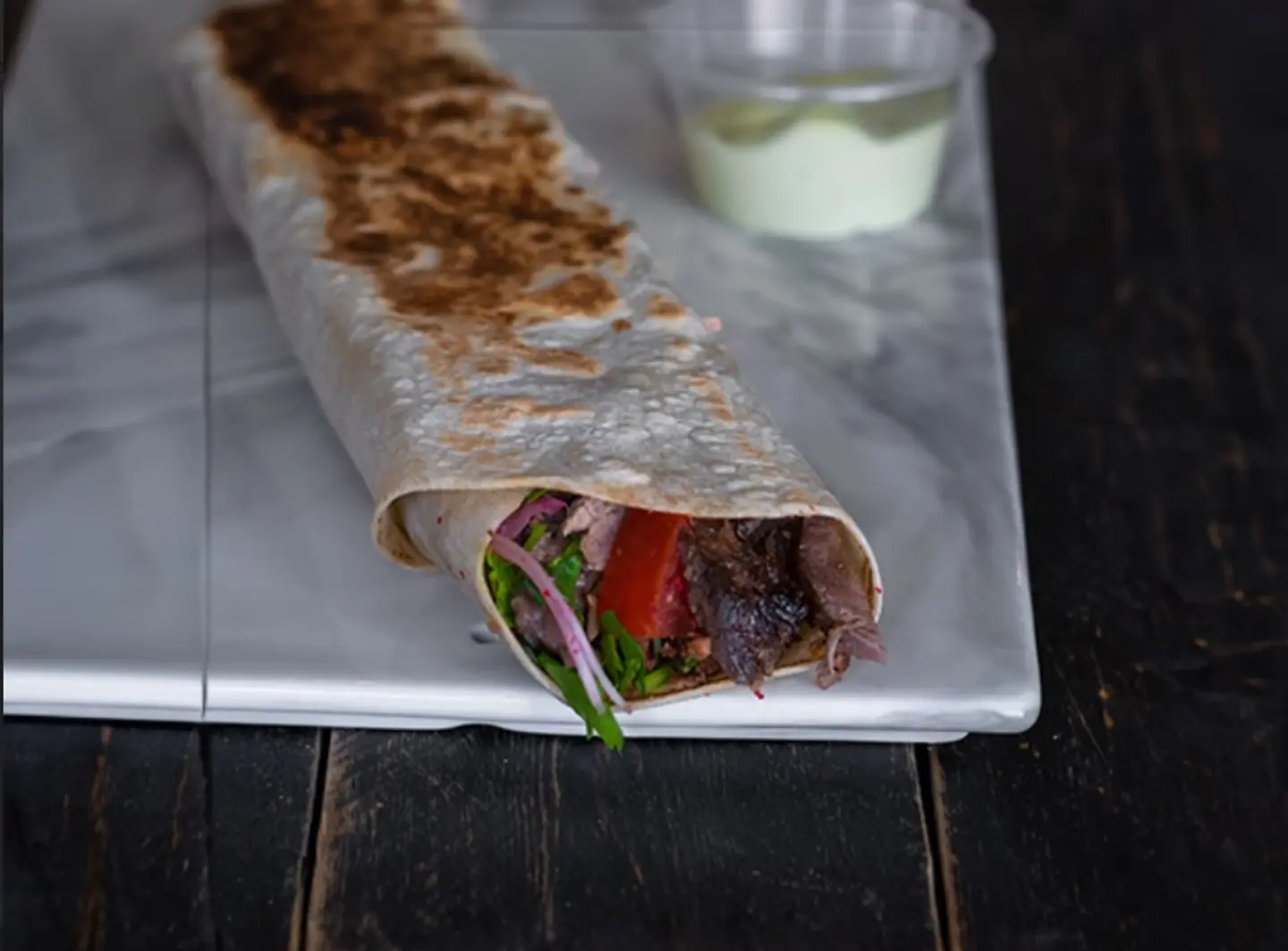 Small Meat Saj Shawarma