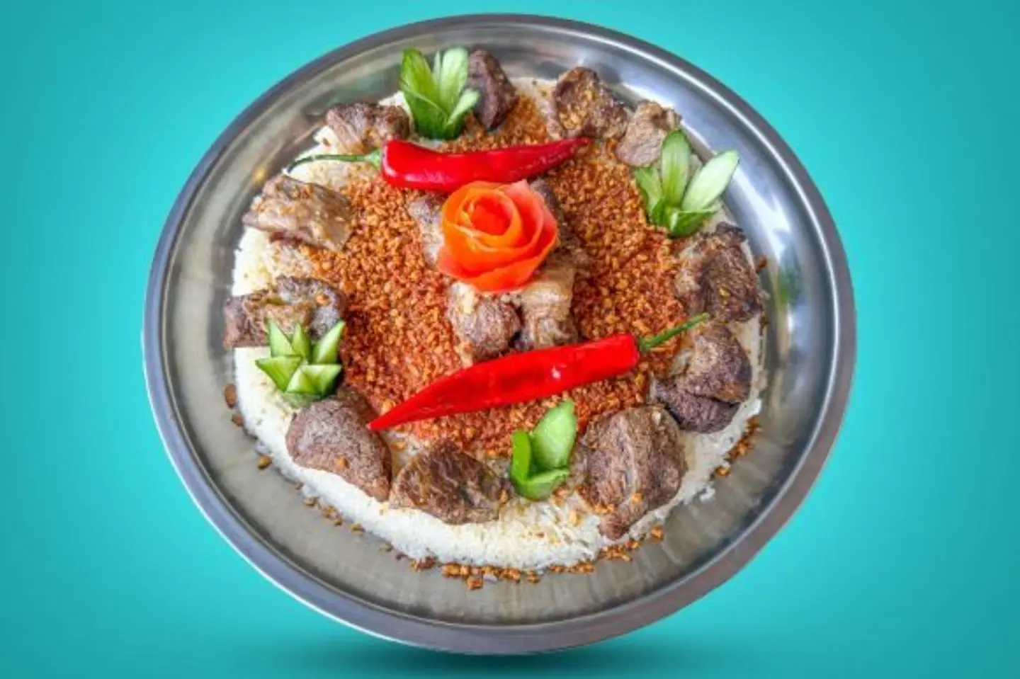 صنية فتة لحم