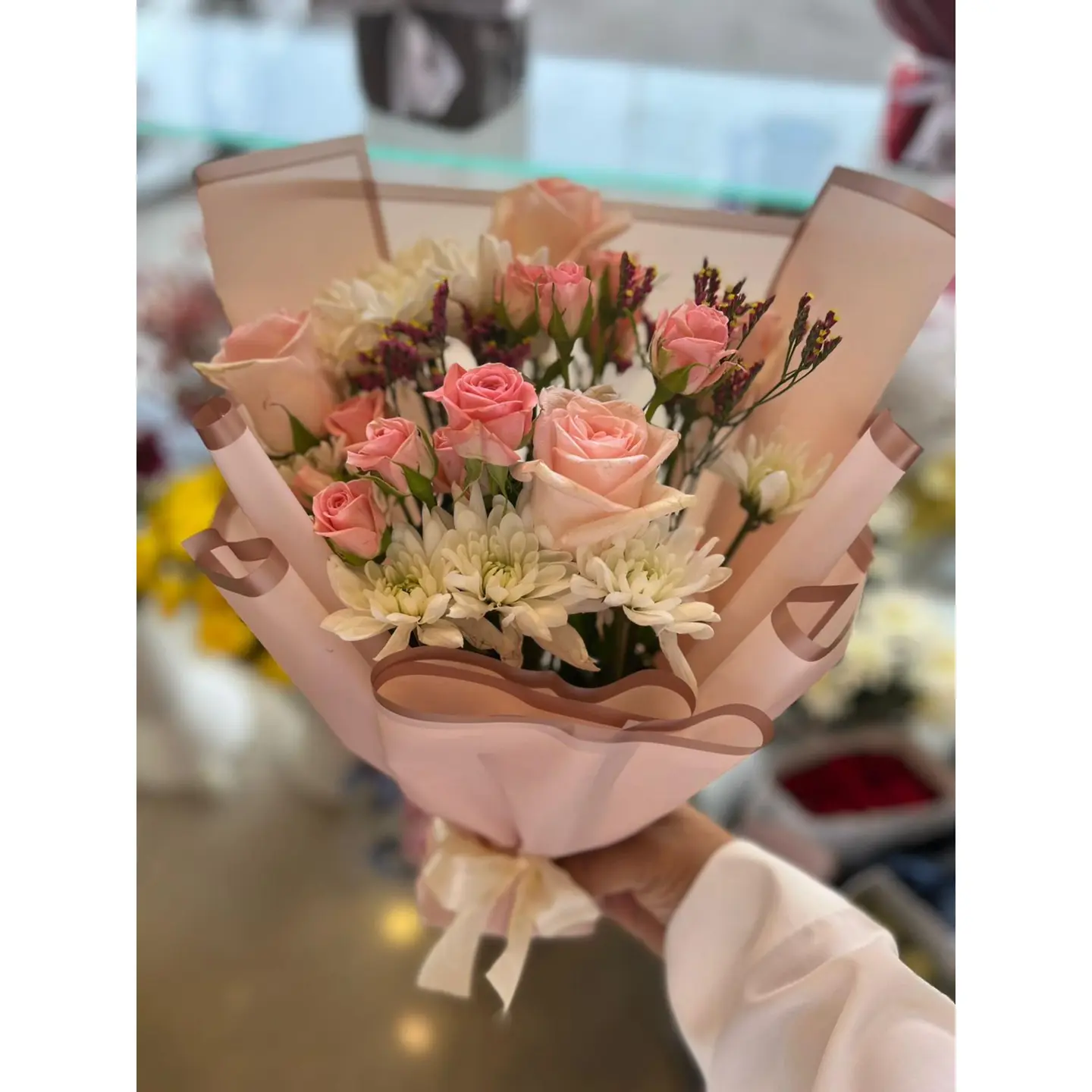 Natural Pink Rose Bouquet