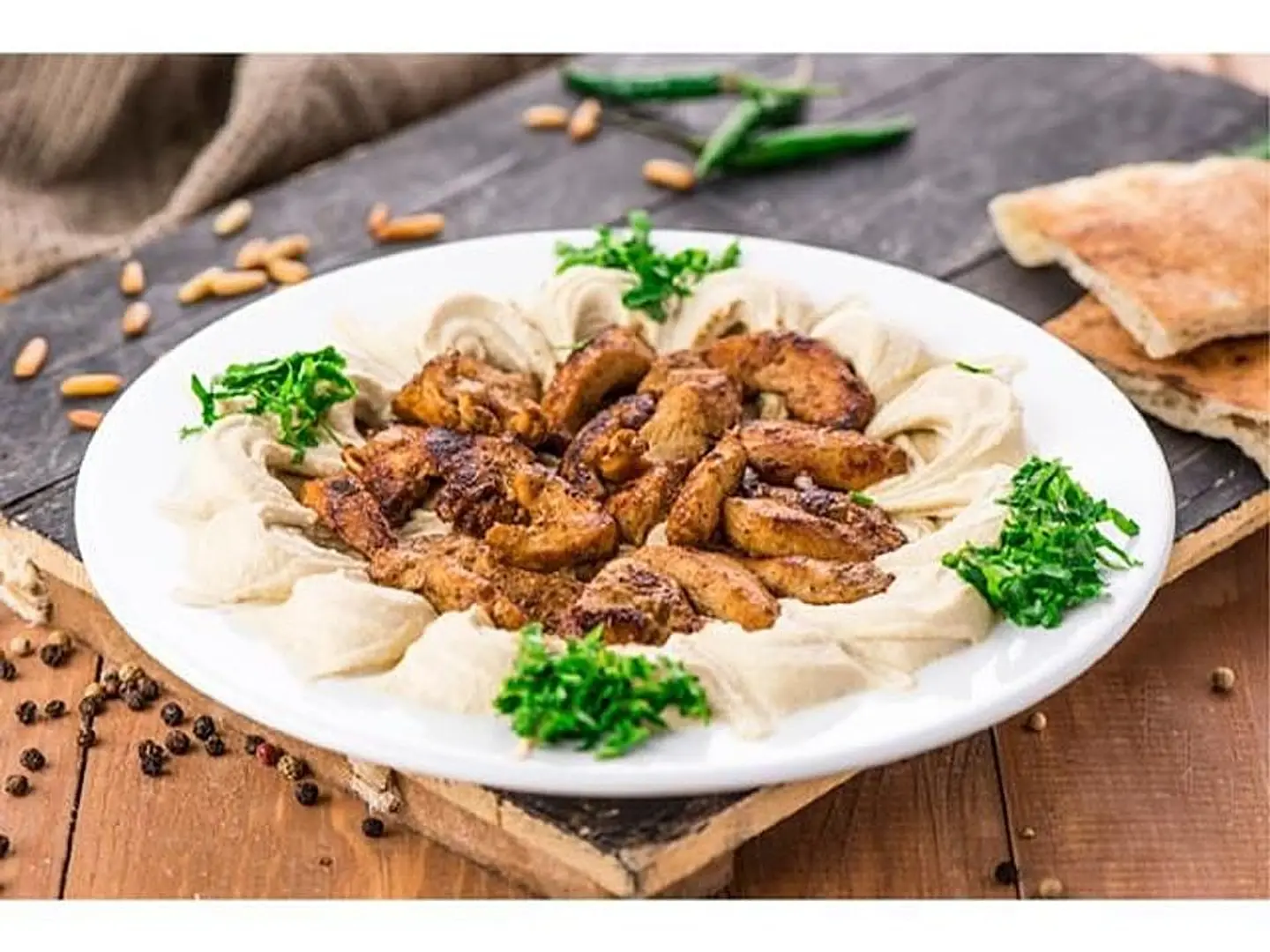 Chicken With Hummus Plate