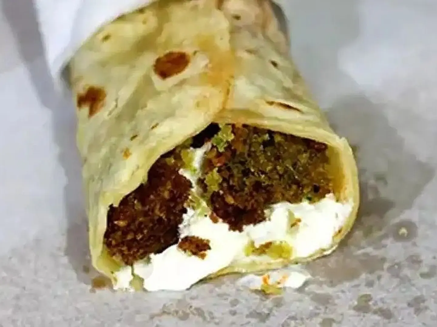 With Eggs, Cheese, And Falafel