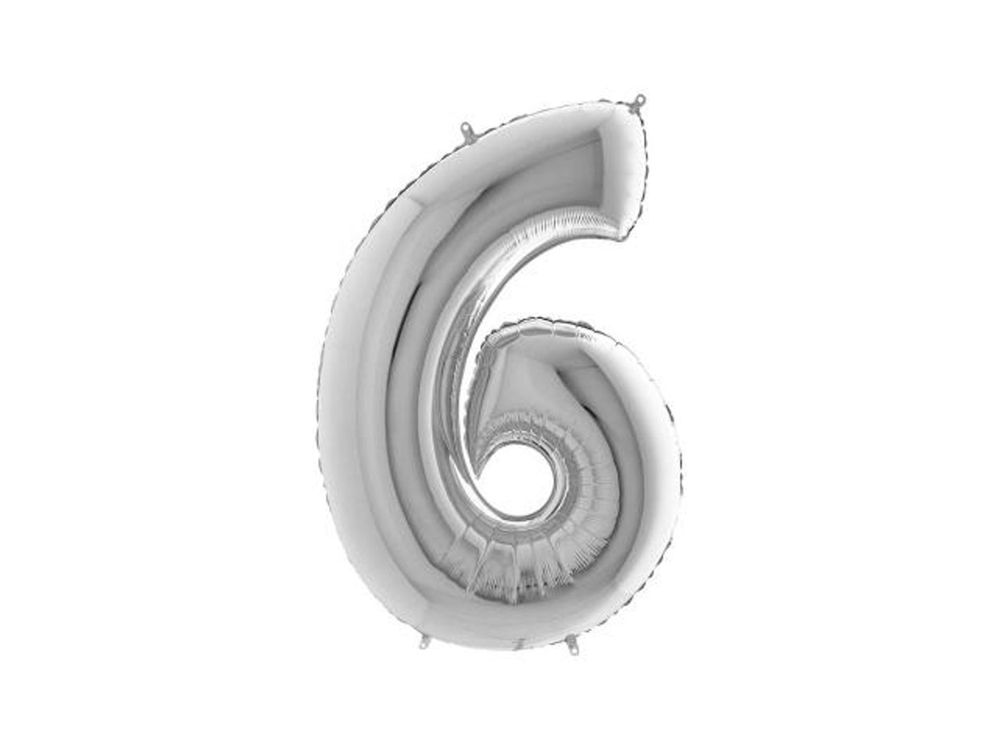 بالون رقم 6 فضي
